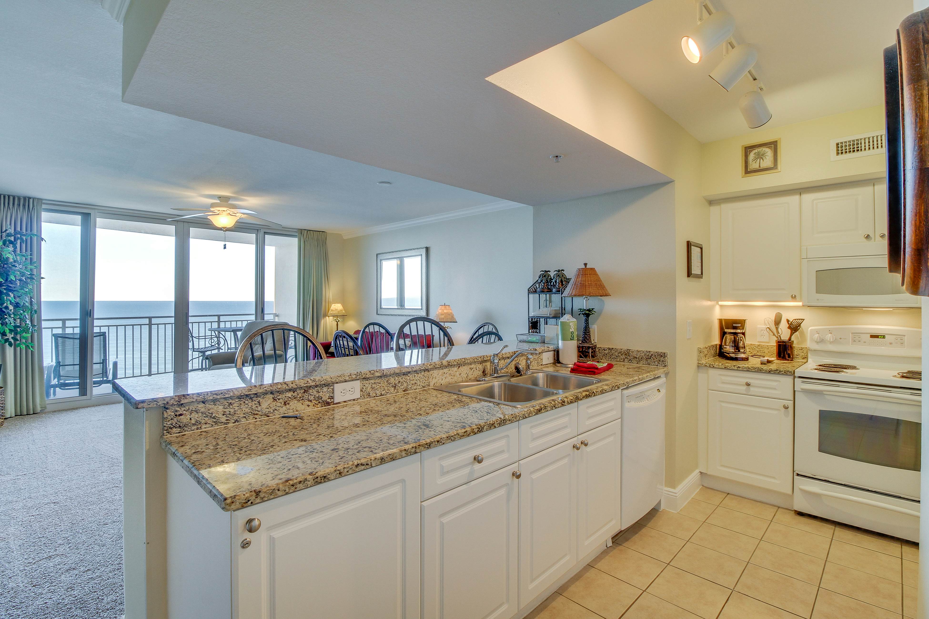 Oceanfront Condo with WiFi, Pool, & Hot Tub - Walk to Beach