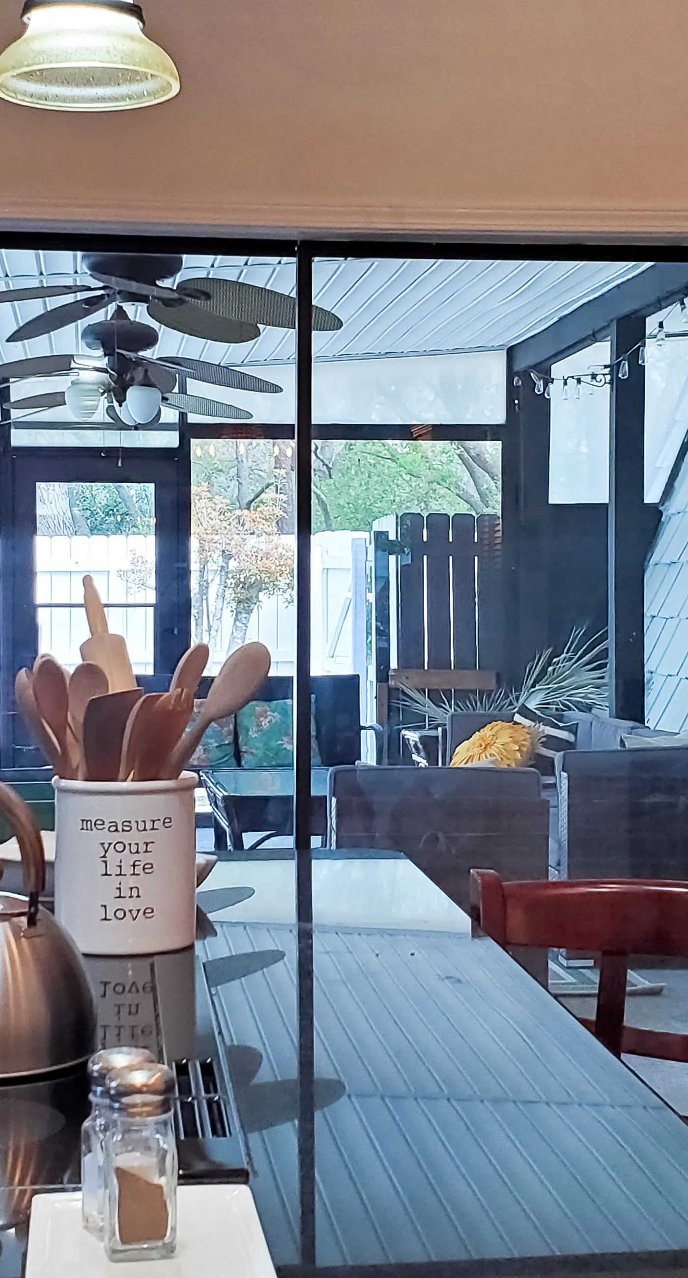 Updated dog-friendly home with private outdoor pool, patio, fireplace, W/D, AC
