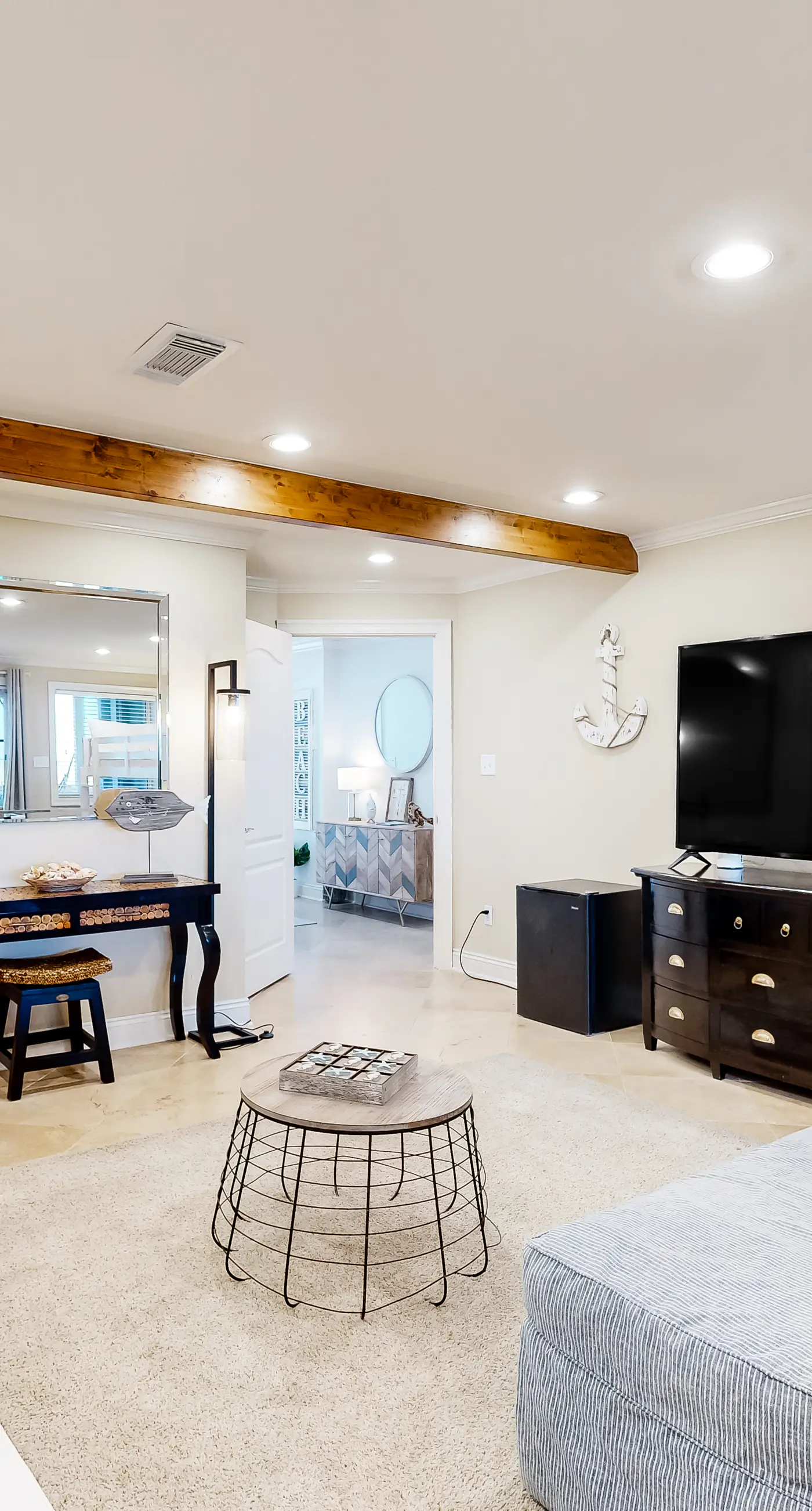 Three-Story Beachfront Gem with a Private Balcony, Ocean View, & Full Kitchen