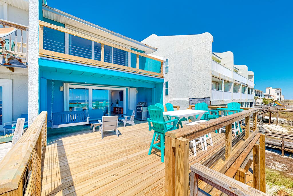 Three-Story Beachfront Gem w/ a Private Balcony, Ocean View, & Full Kitchen