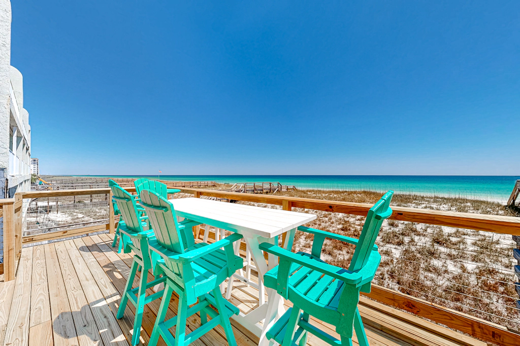 Three-Story Beachfront Gem w/ a Private Balcony, Ocean View, & Full Kitchen