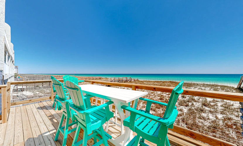 Three-Story Beachfront Gem w/ a Private Balcony, Ocean View, & Full Kitchen