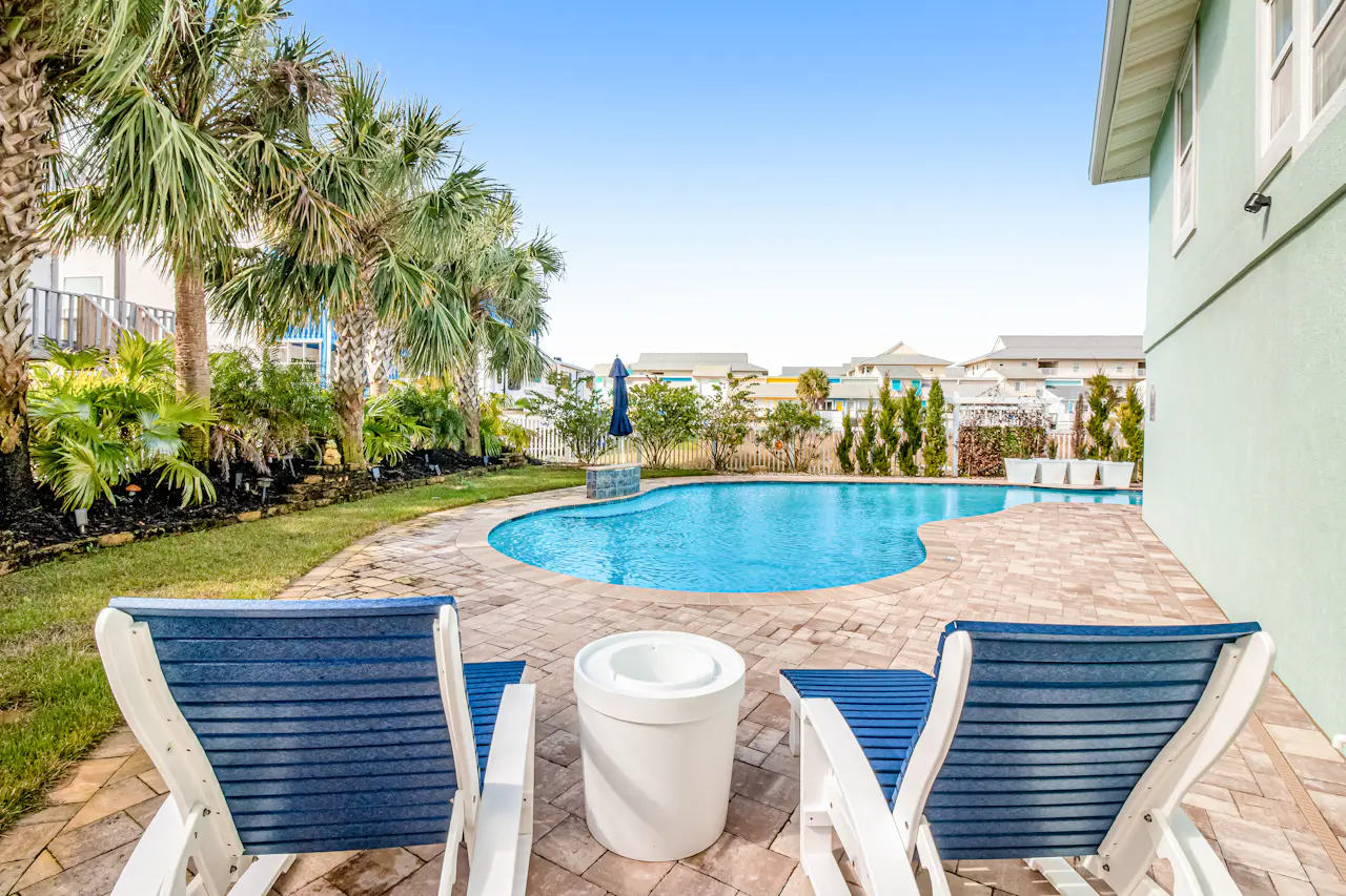 Curated visual reference: Picture Idea: Gorgeous Private Pool Home Across From Beach Private Dock