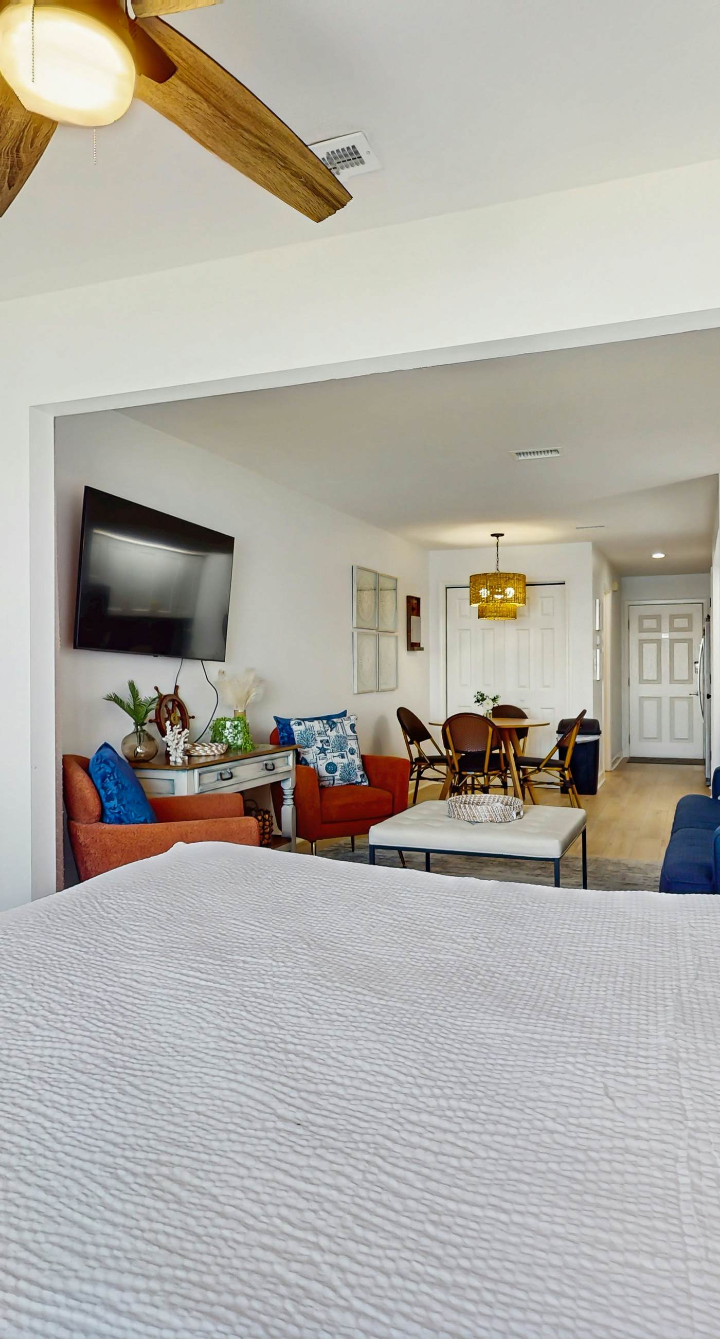 Cozy coastal condo with water view, pool, central A/C, & easy beach access