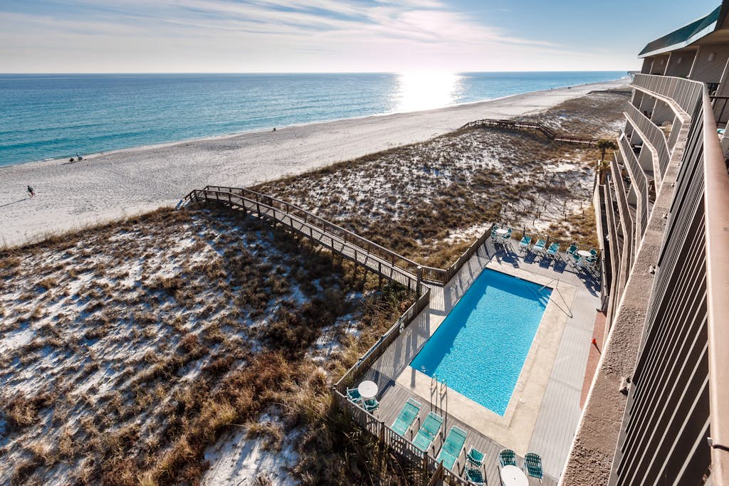 Beachfront condo with Gulf views, pool, & private balcony - near Navarre Pier