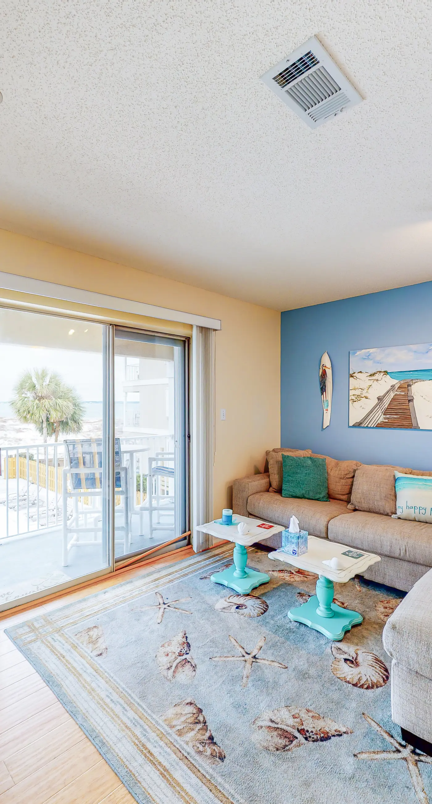 Water-view haven with sound-view balcony, shared pool, WiFi, and AC