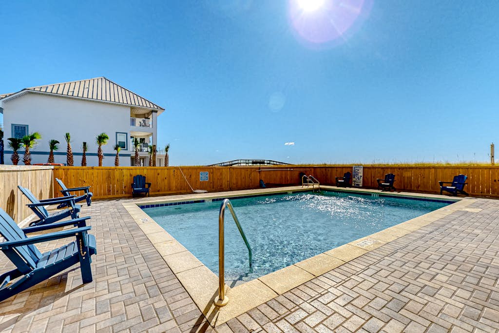 Gulf-front condo with Gulf-view balcony, on-site pool, & beach access