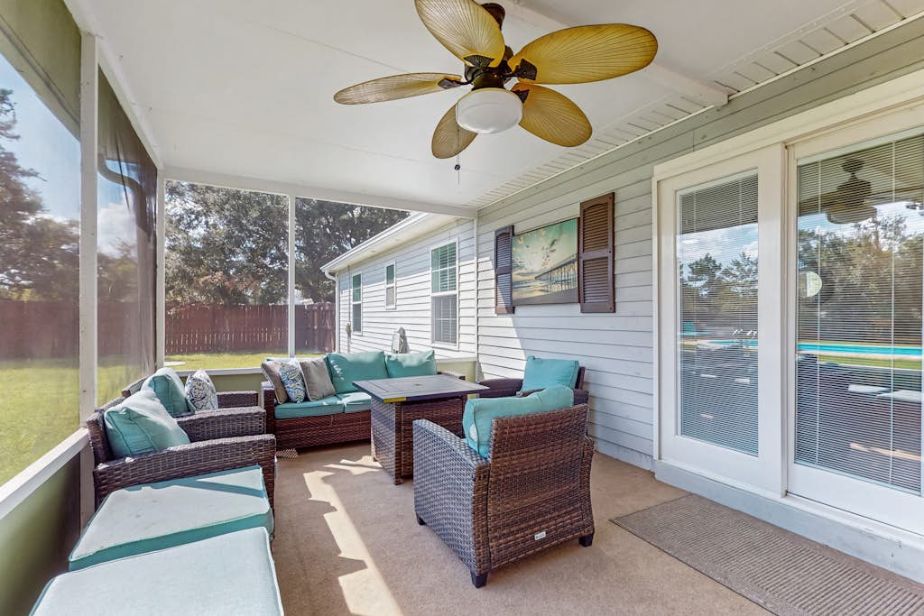 Amazing home near beach with private pool, screened porch, & huge yard