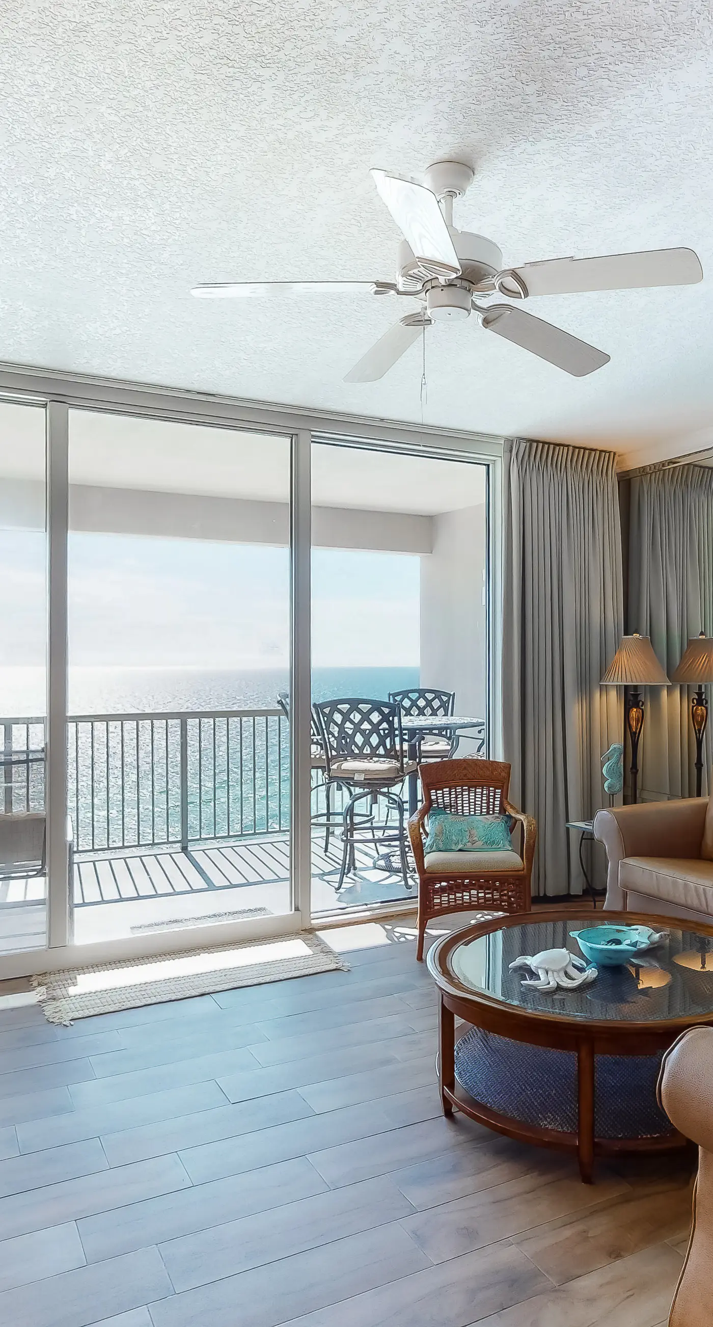 Gulf-facing condo with pool, scenic balcony, beach service & beach access