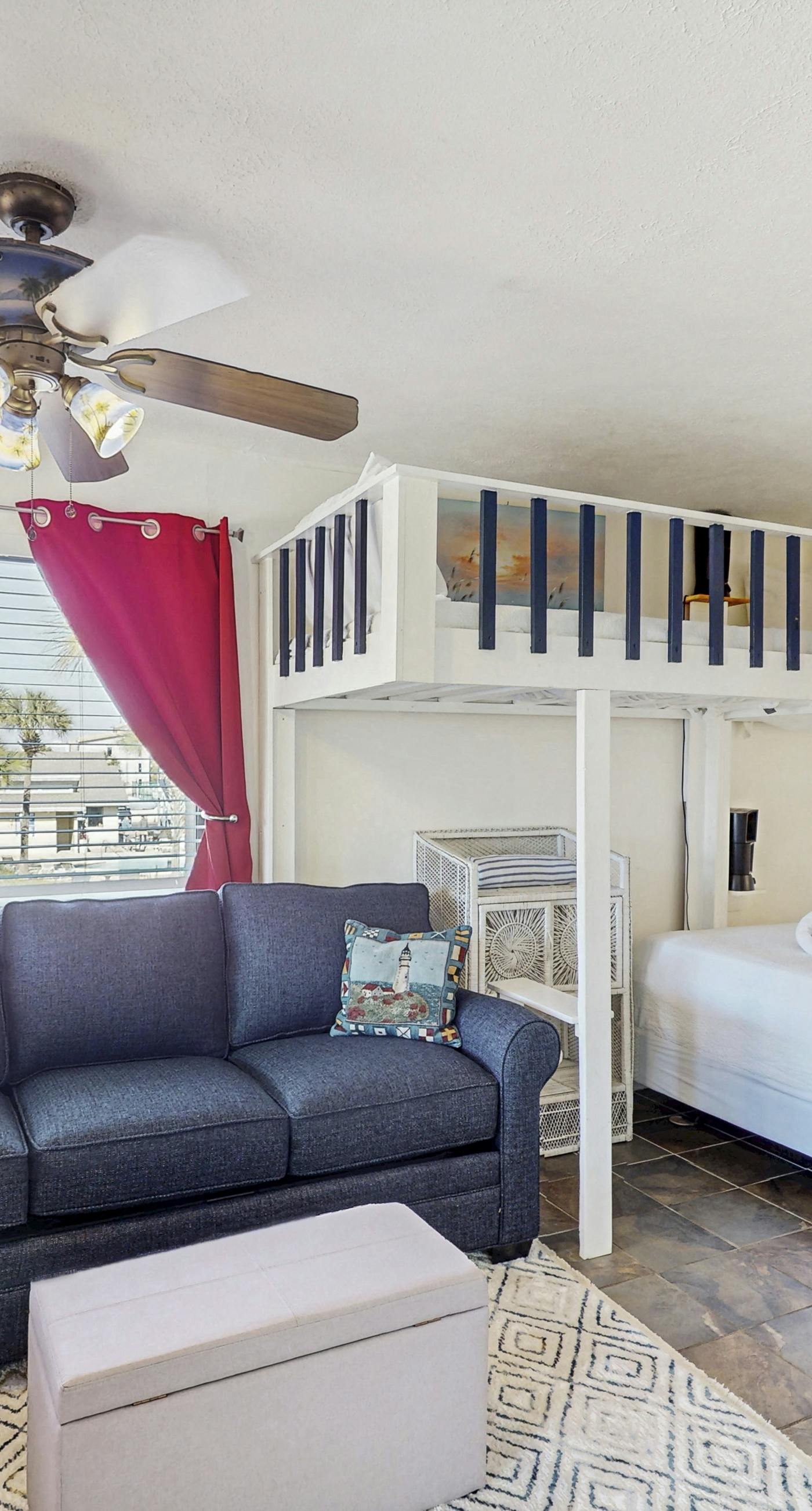 Peaceful studio beach condo with shared pool & full W/D