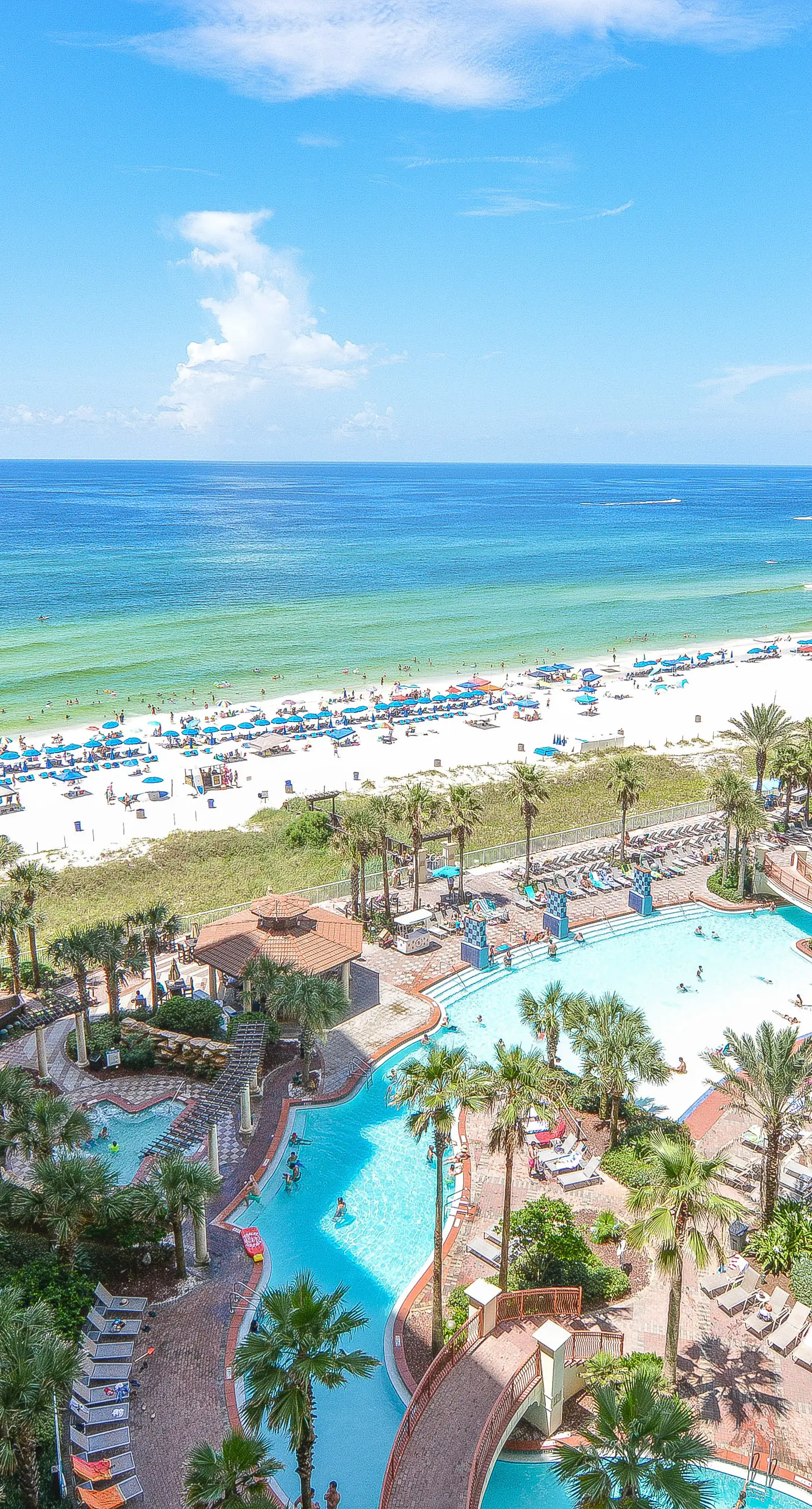 Beachfront condo with pool, hot tub, terrific beach views, & balcony