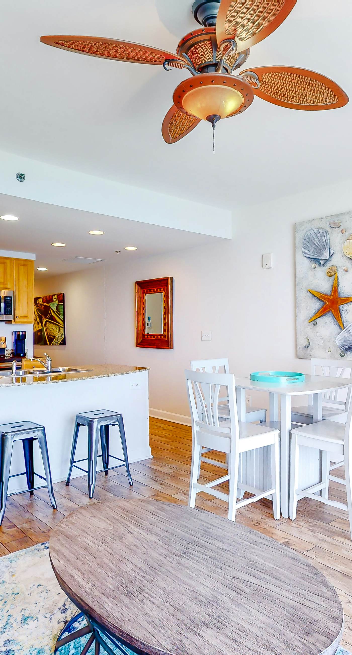 Gulf-view escape near the beach with pool, hot tub, balcony & w/d