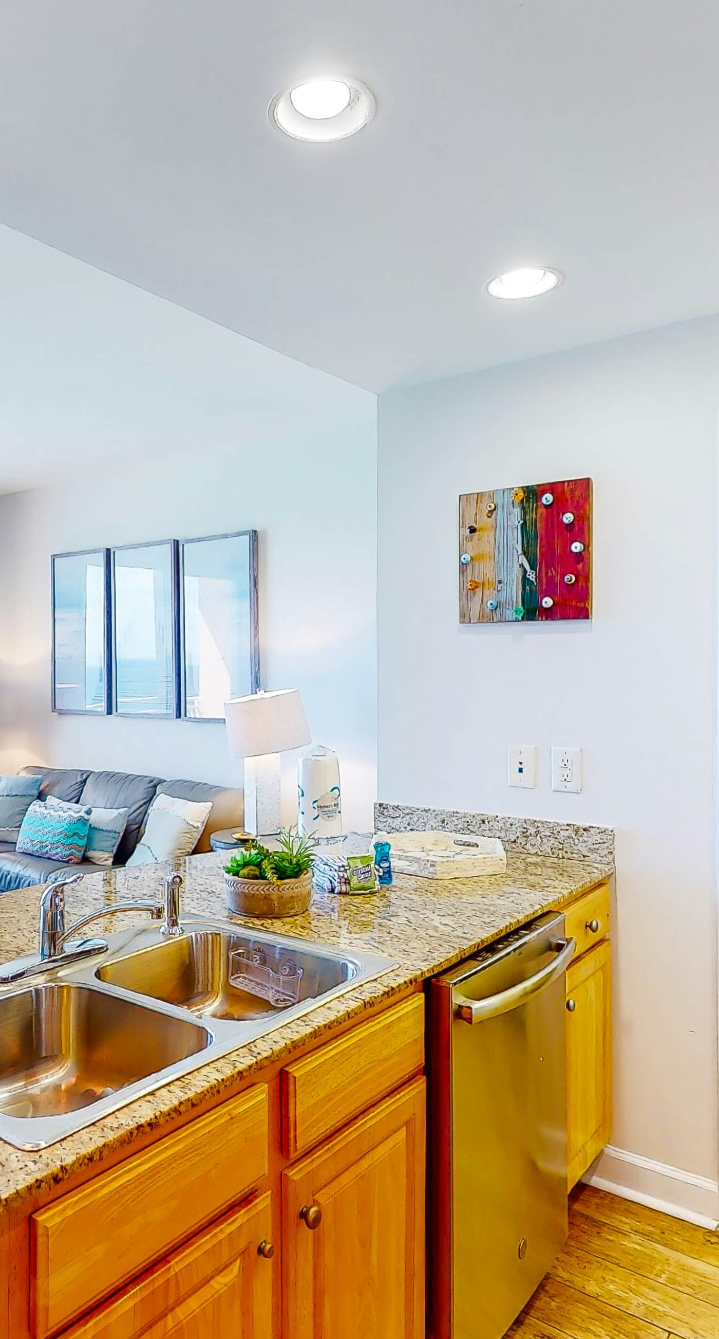 Gulf-view escape near the beach with pool, hot tub, balcony & w/d