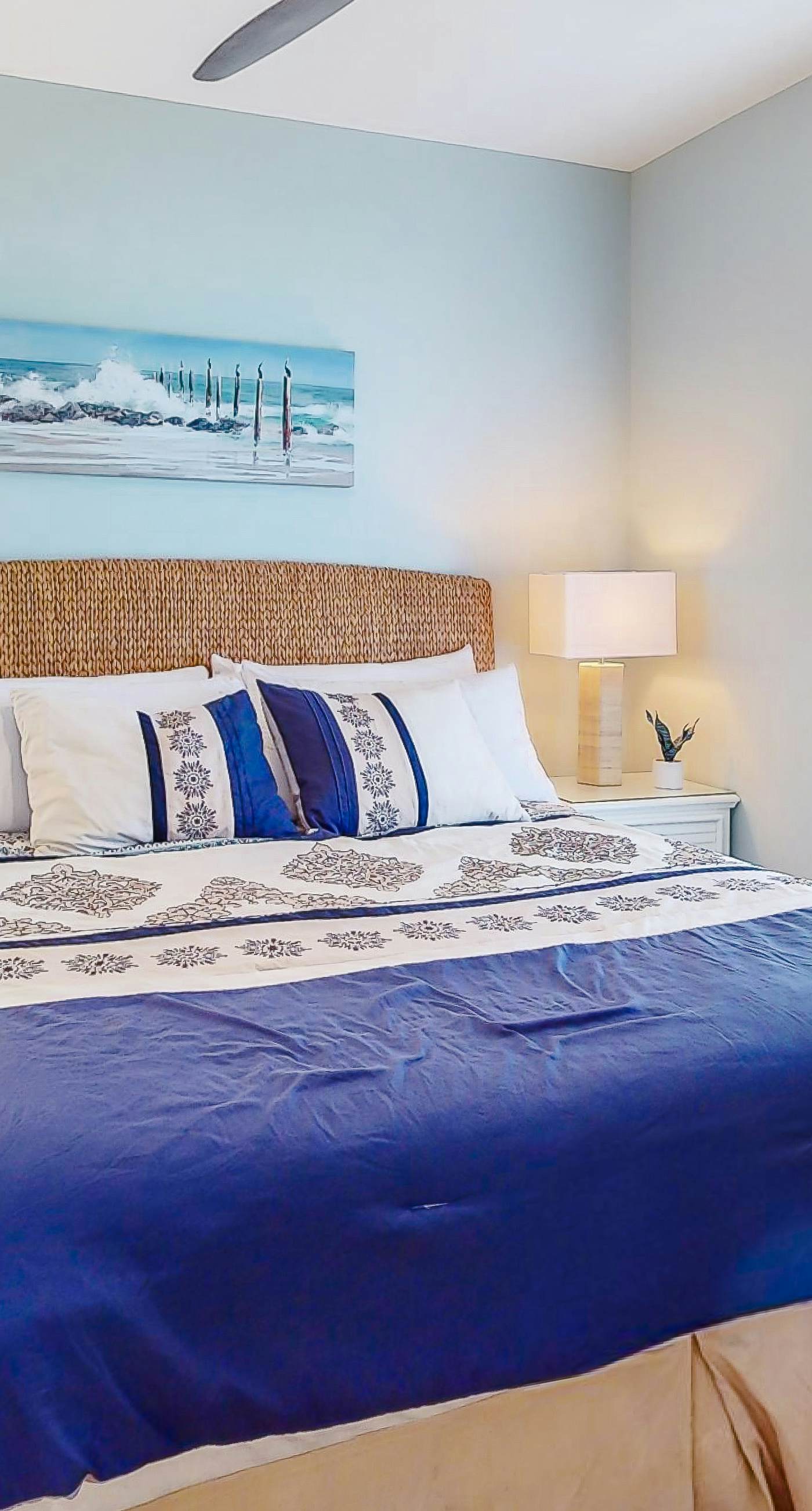 Gulf-view escape near the beach with pool, hot tub, balcony & w/d