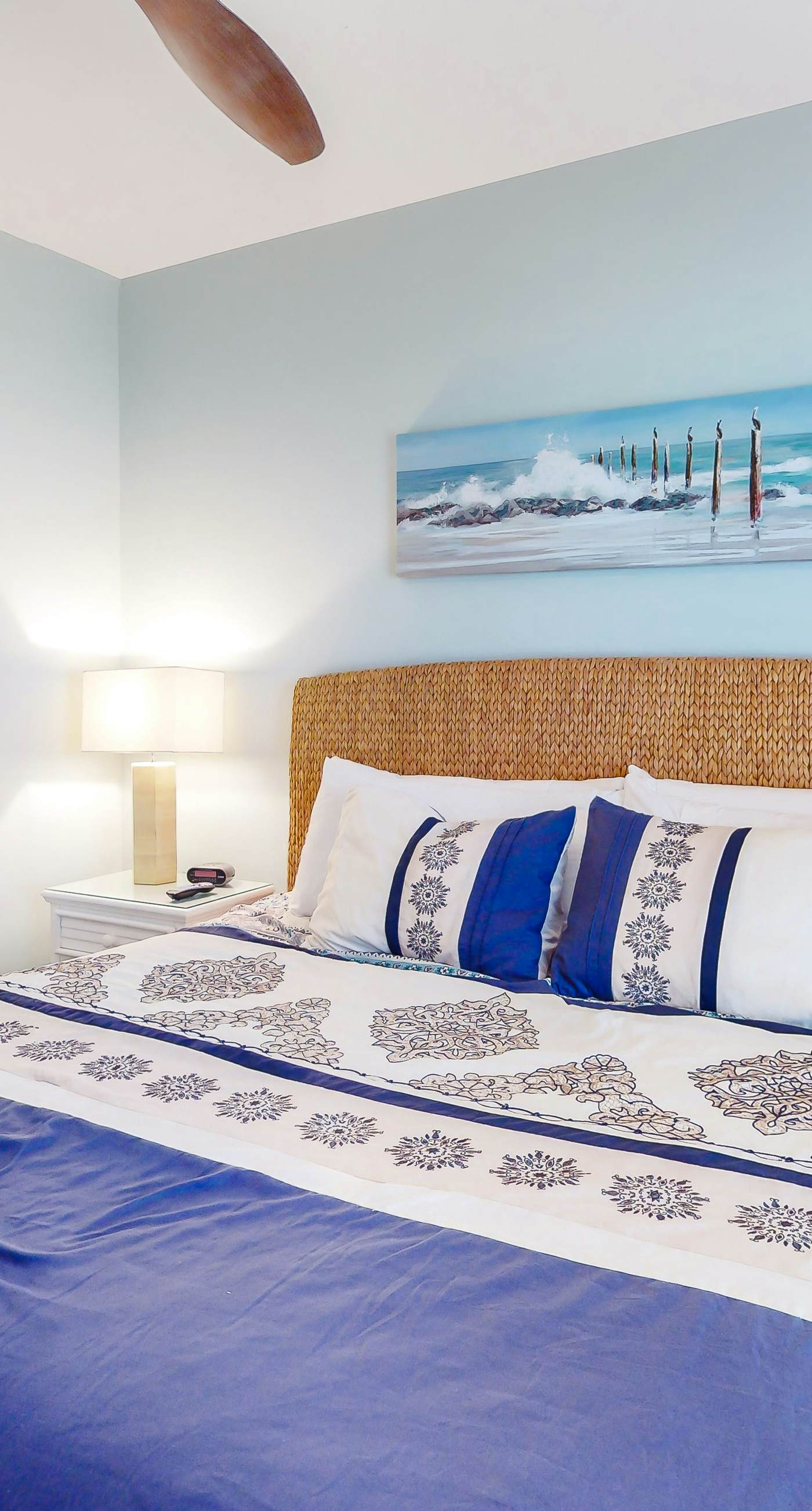 Gulf-view escape near the beach with pool, hot tub, balcony & w/d