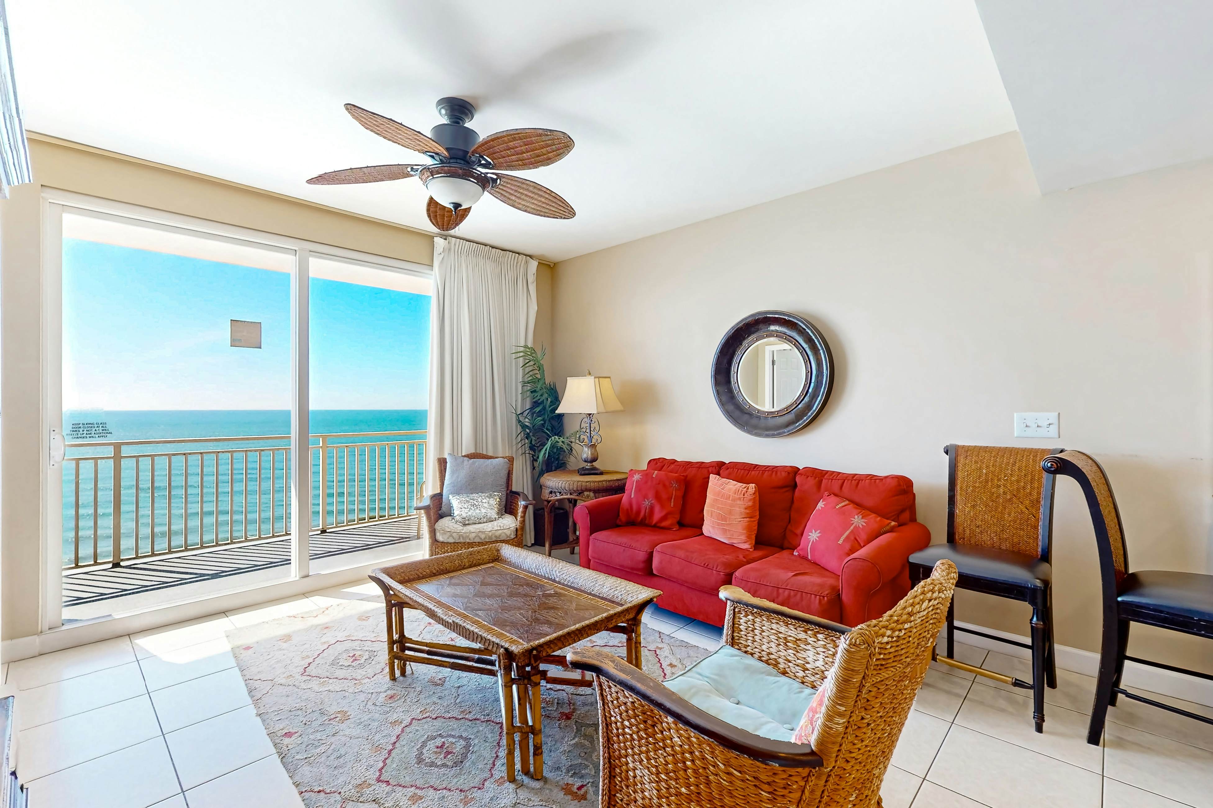 Privacy & serenity in beachfront condo with Gulf view & pools/hot tub