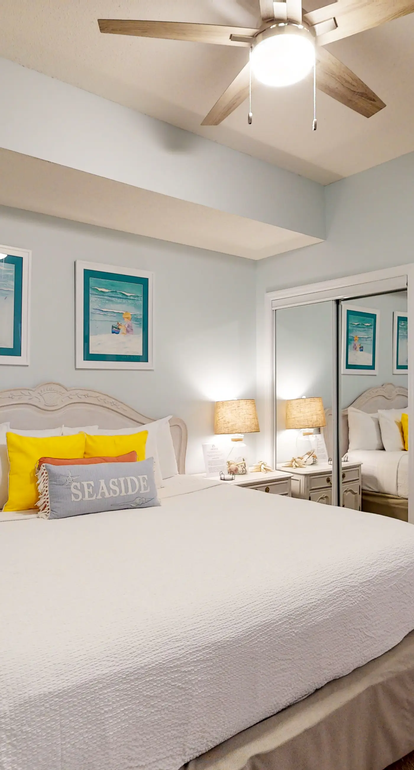 Vibrant vacation home by the beach with pool, hot tub, & fitness facility