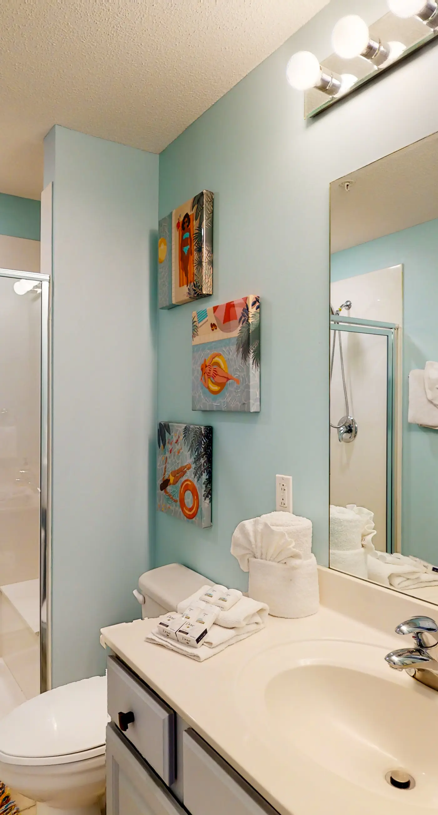 Vibrant vacation home by the beach with pool, hot tub, & fitness facility