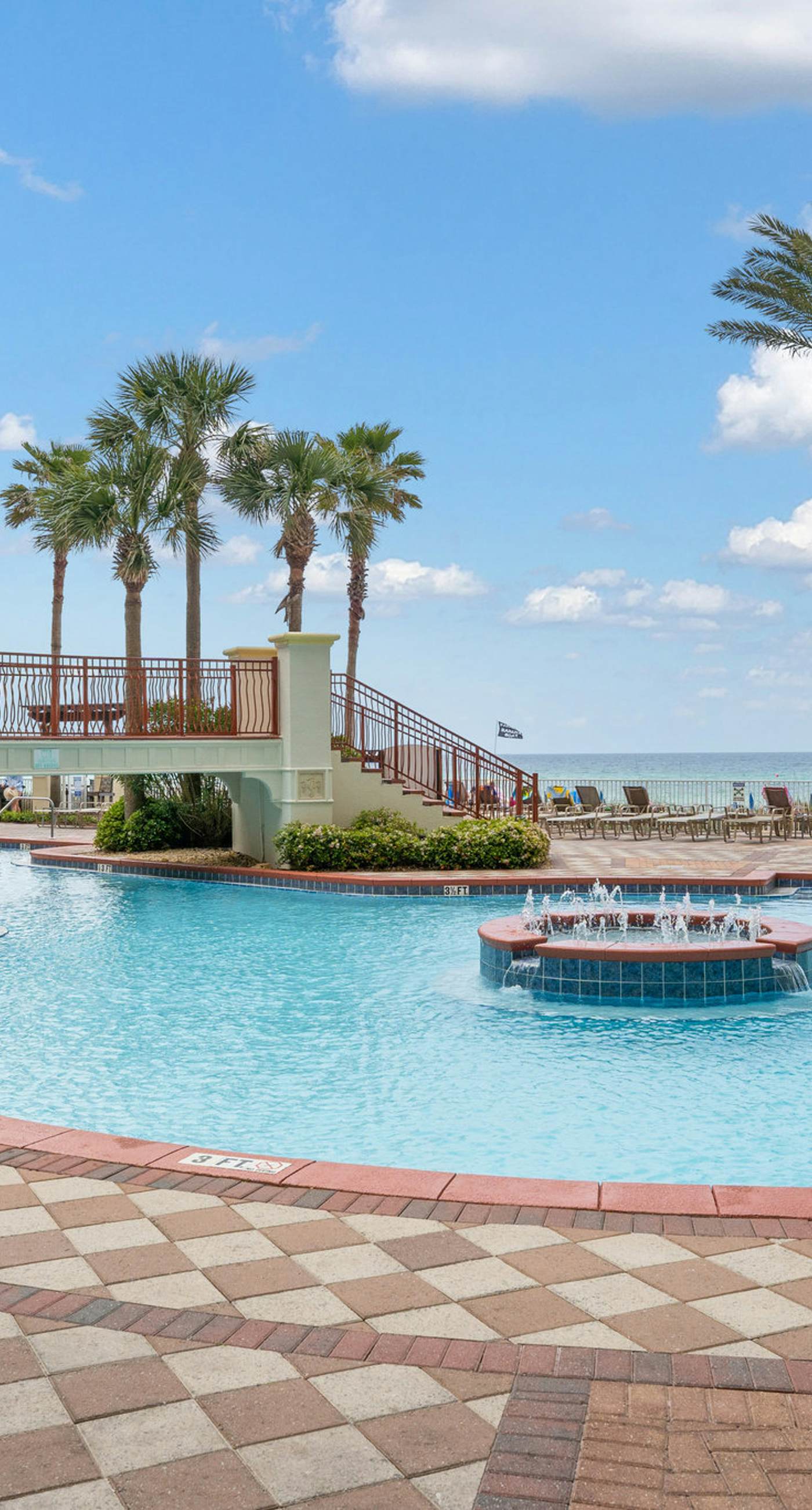 Beachfront retreat with pool, hot tub, gym, & seasonal beach chairs & umbrella