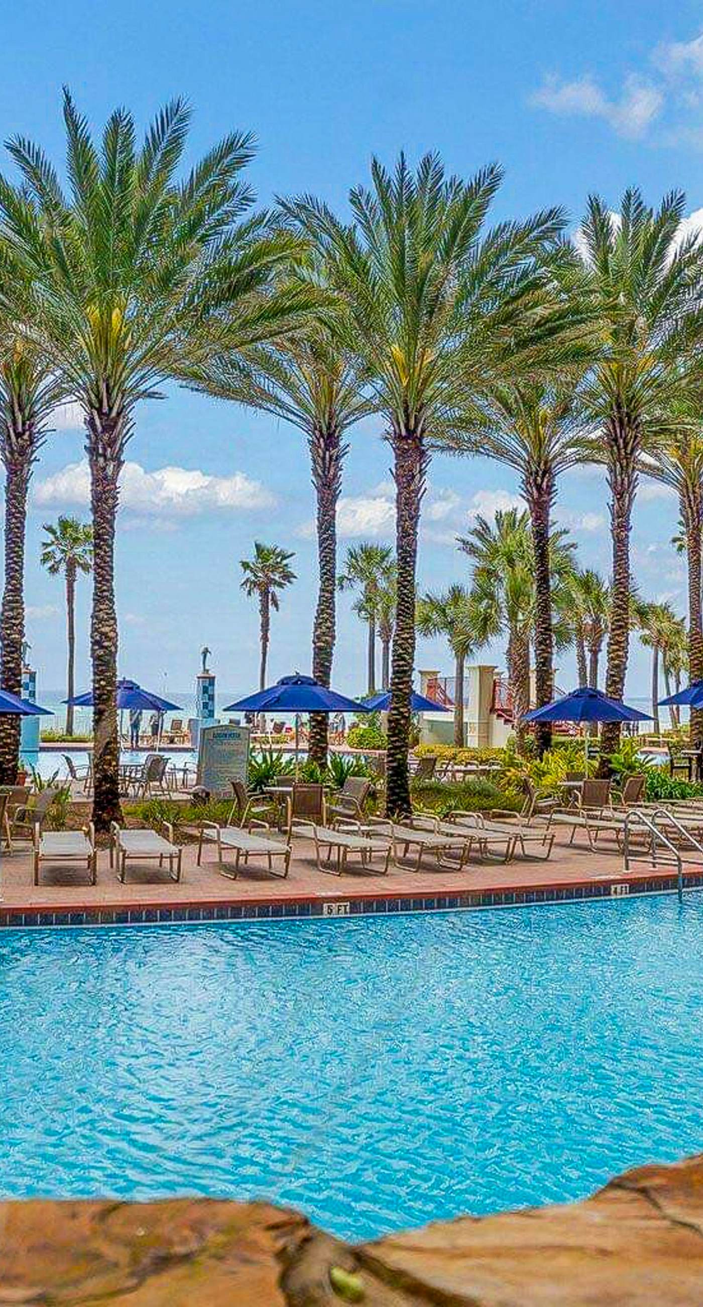 Beachfront condo with Gulf views, pools, hot tubs, sauna, & fitness center