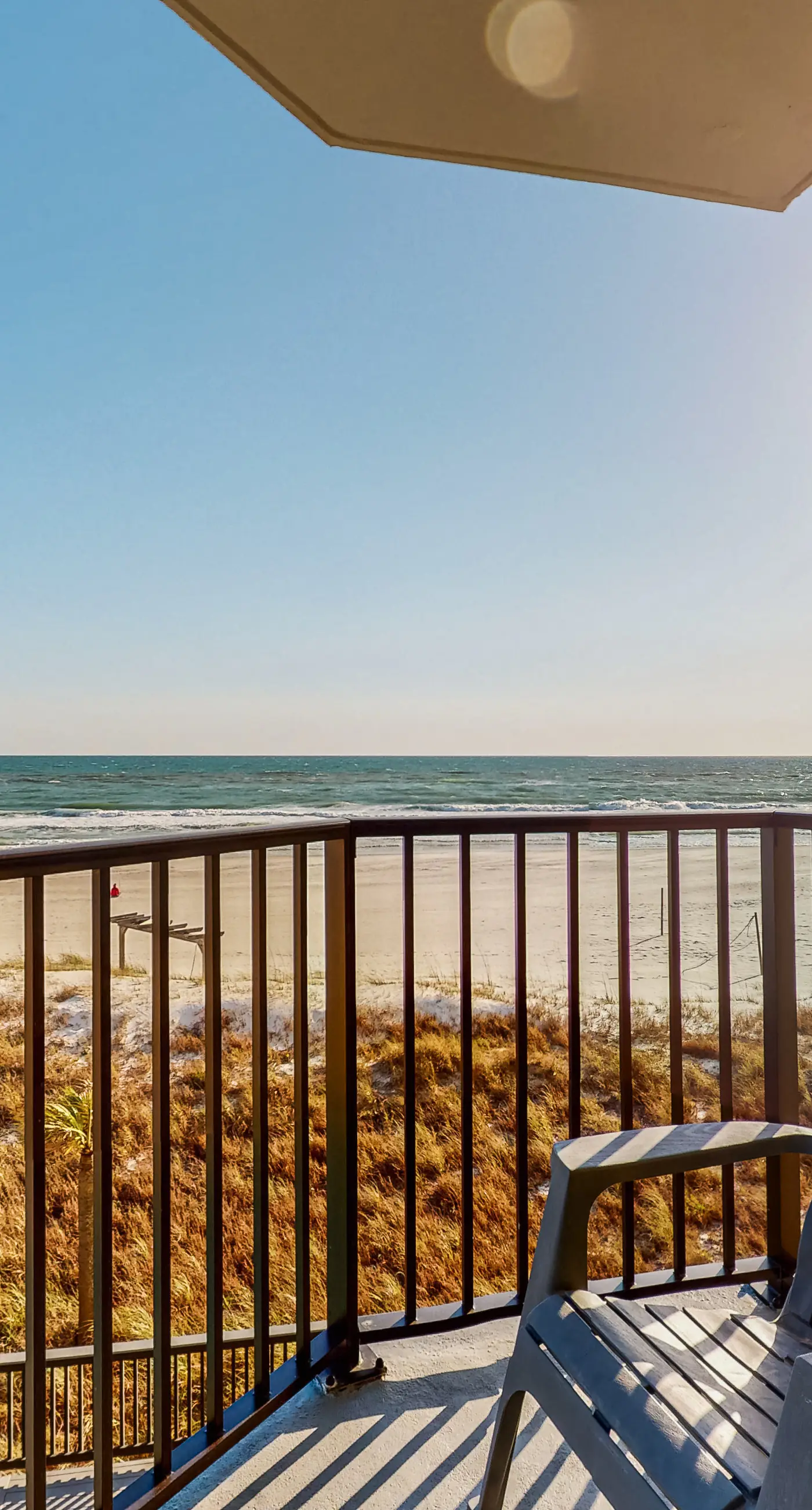 Gulf-front condo with amazing views, WiFi, central AC, pools, & fitness room