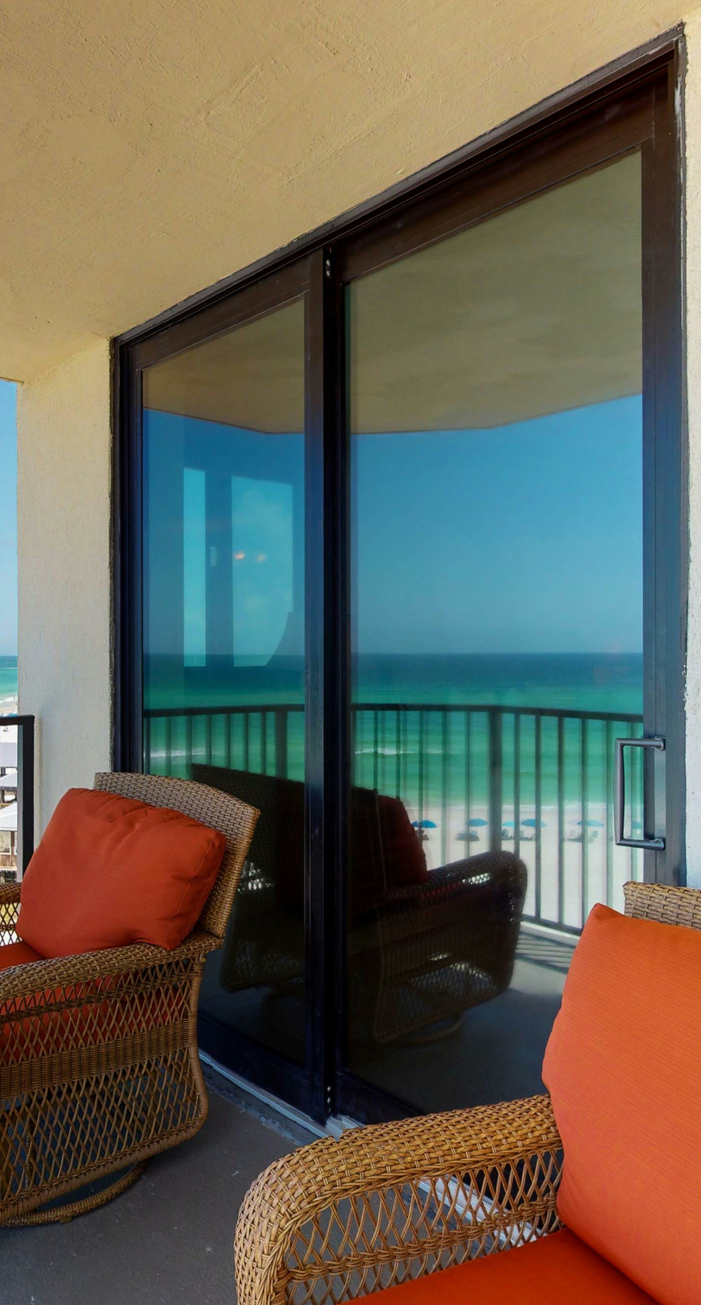 Beautiful beachfront getaway with balcony, pools, tennis, and WiFi