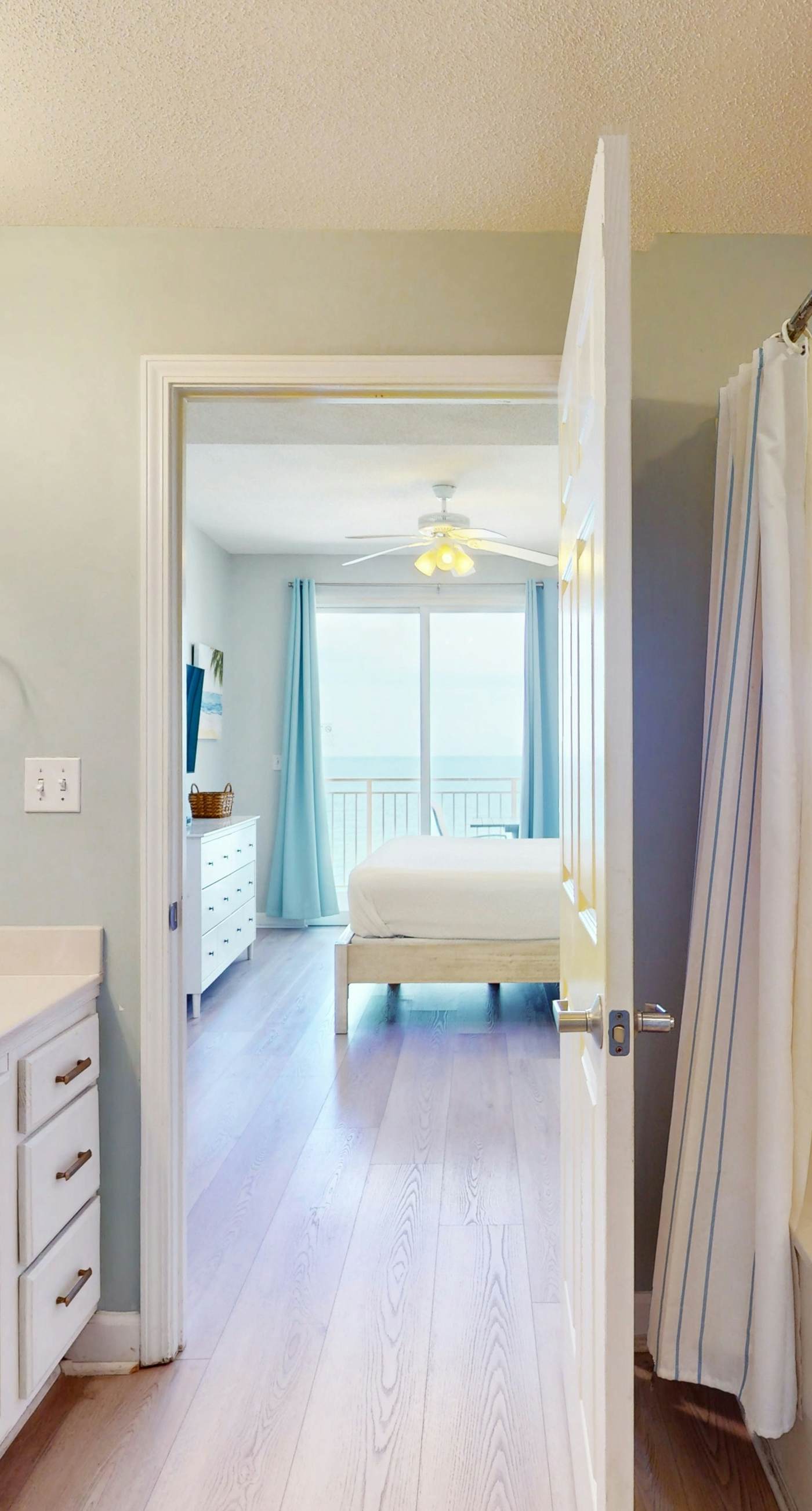 Tropical-themed condo with bi-level pool, fitness center & beach access