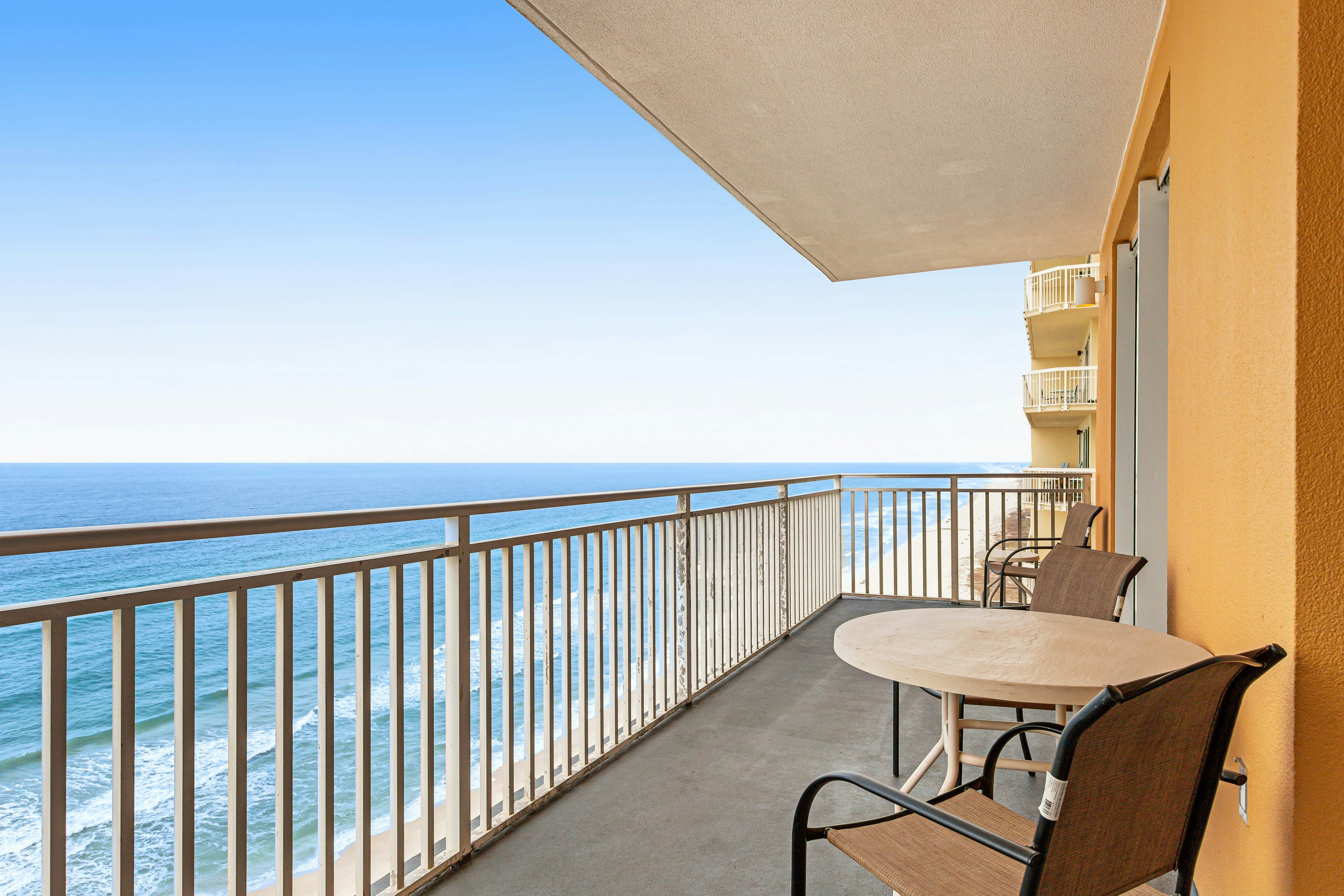 Stylish beachfront condo in West Tower with water views, pool/hot tub & W/D