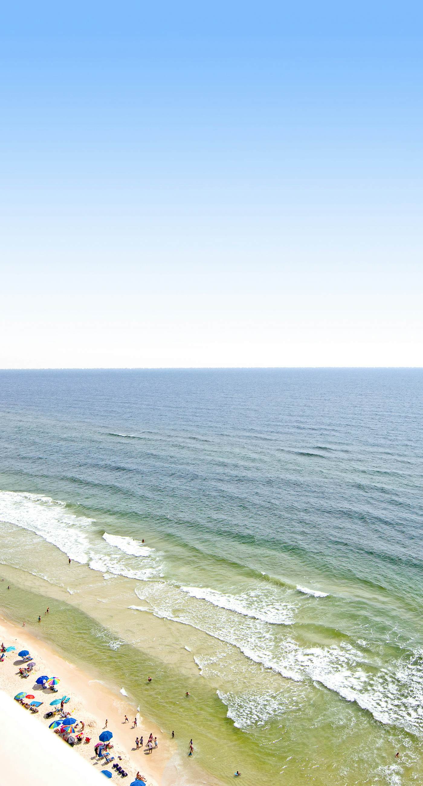 Colorful, beachfront condo with Gulf view, pool, hot tub, and lazy river