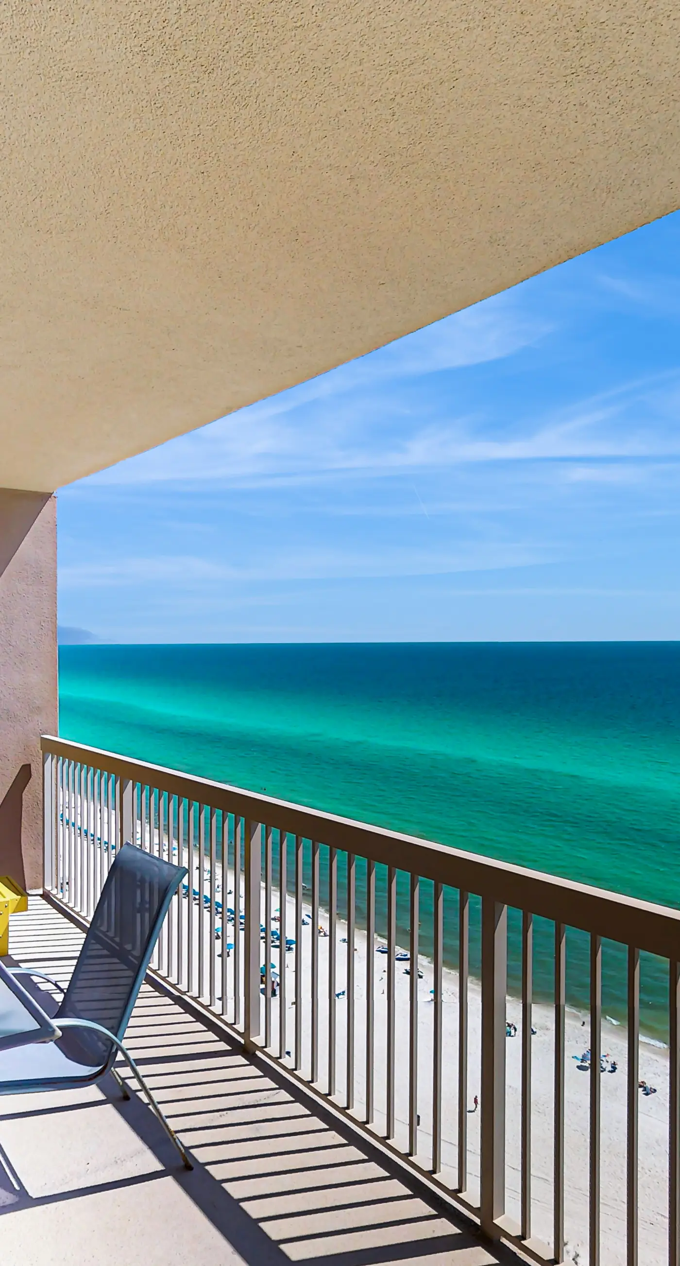 Sand-front condo with pool, hot tub, gym, scenic balcony, smart TVs, W/D, & AC