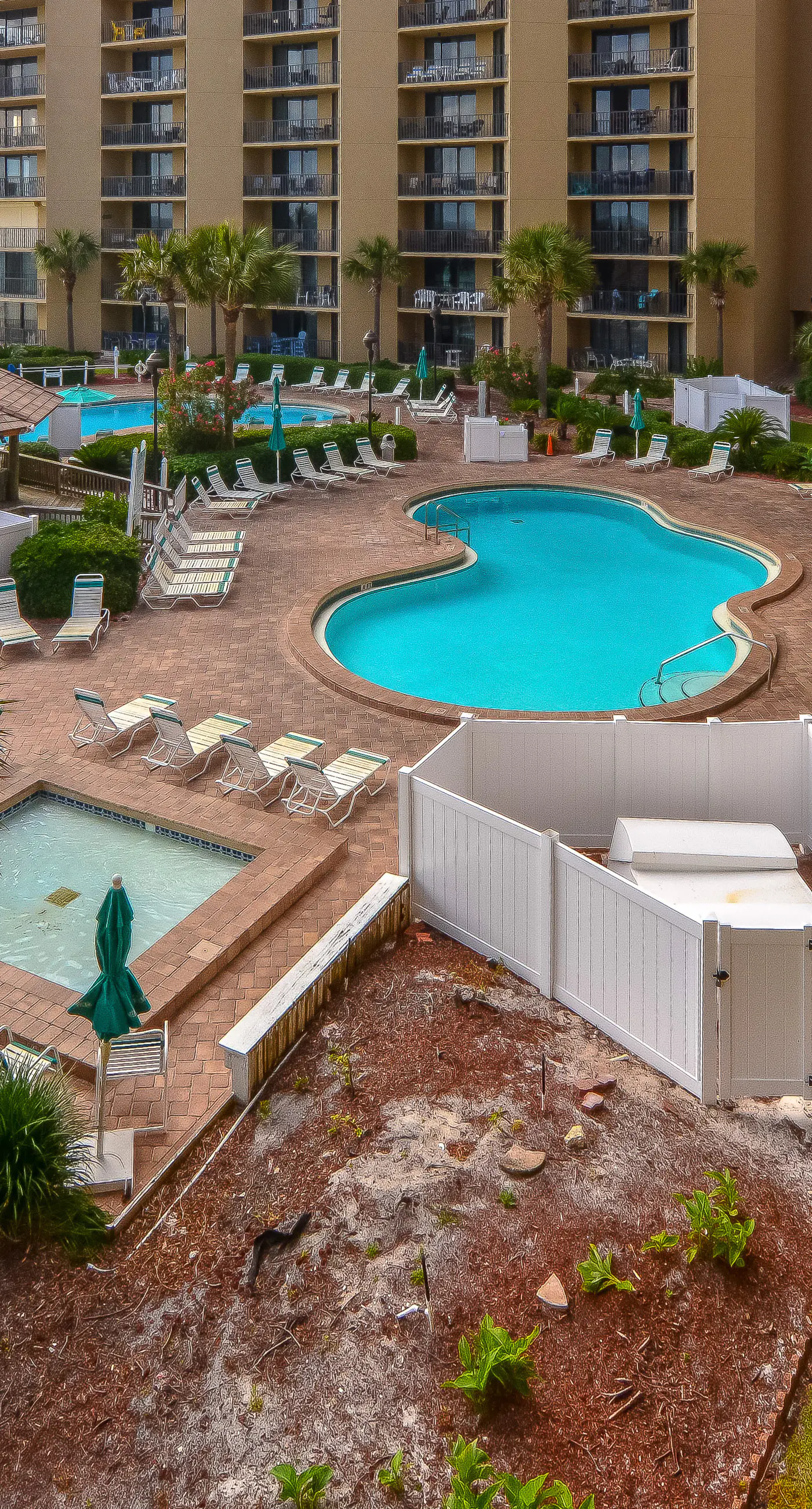 Gulf-front condo with a private balcony, pool and hot tub access, & central AC