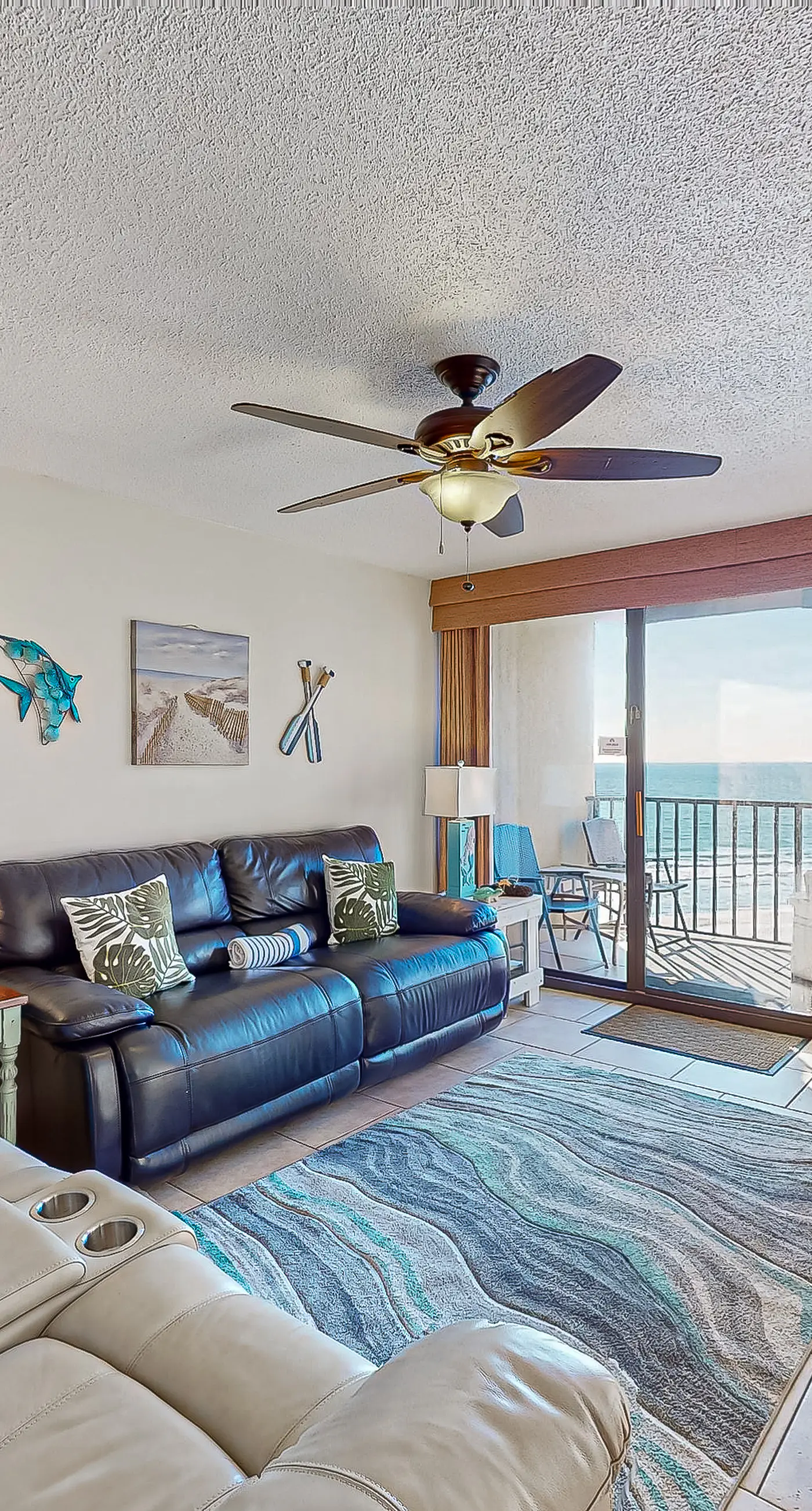 Gulf-front condo with a private balcony, pool and hot tub access, & central AC