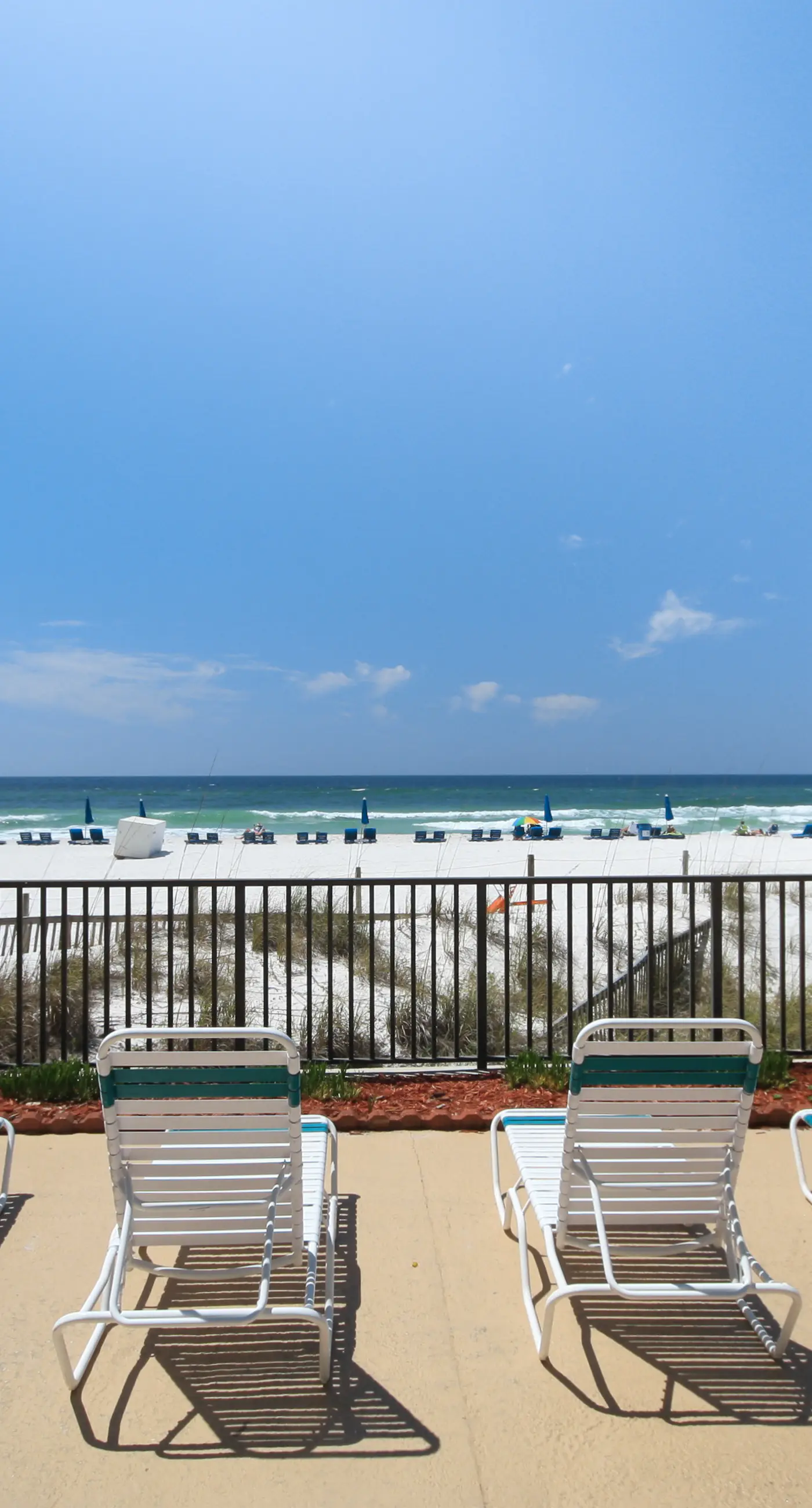 Gulf-front condo with a private balcony, pool and hot tub access, & central AC