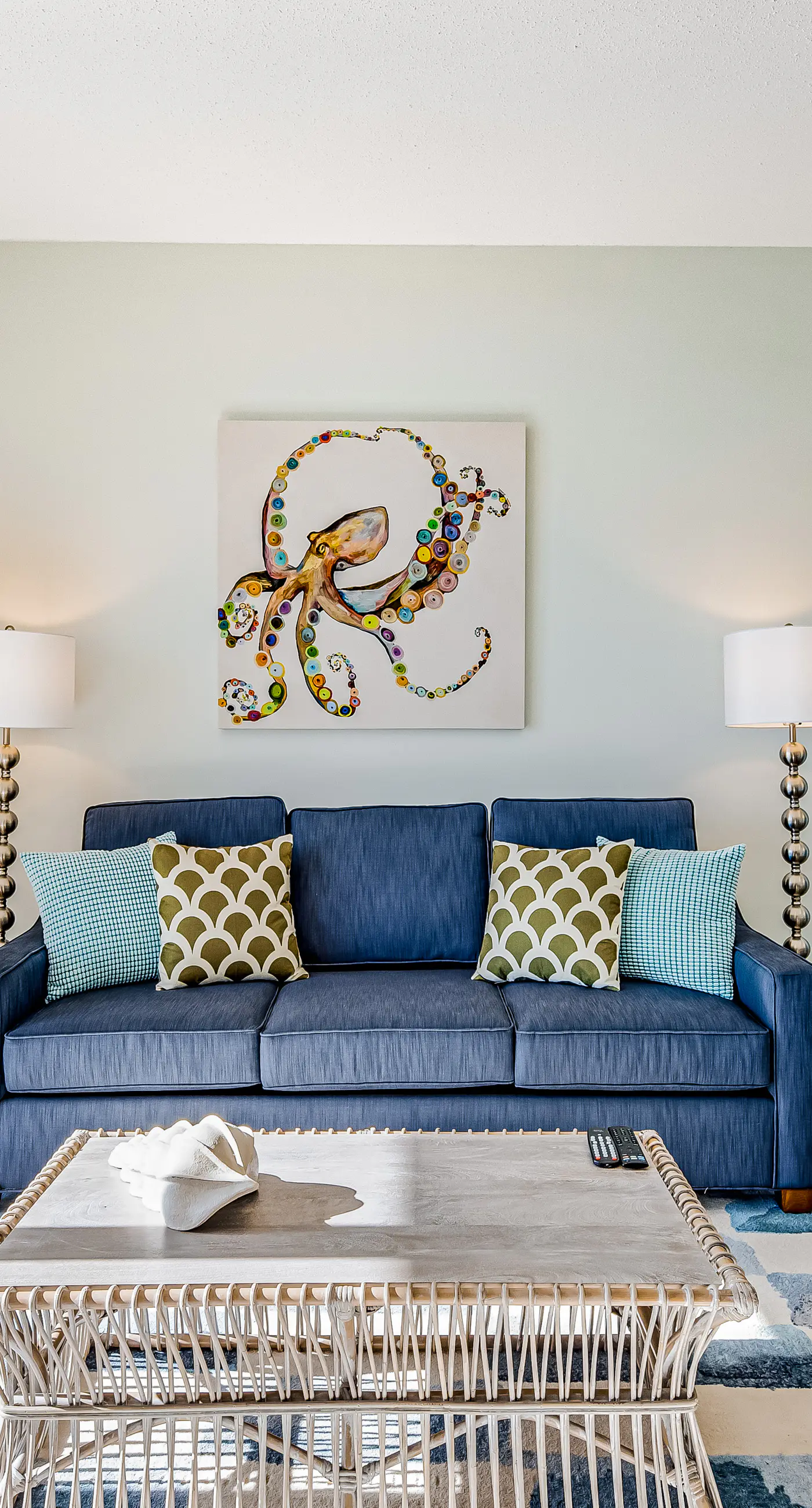 Tropical, waterfront oasis with furnished balcony, pools, & beach access