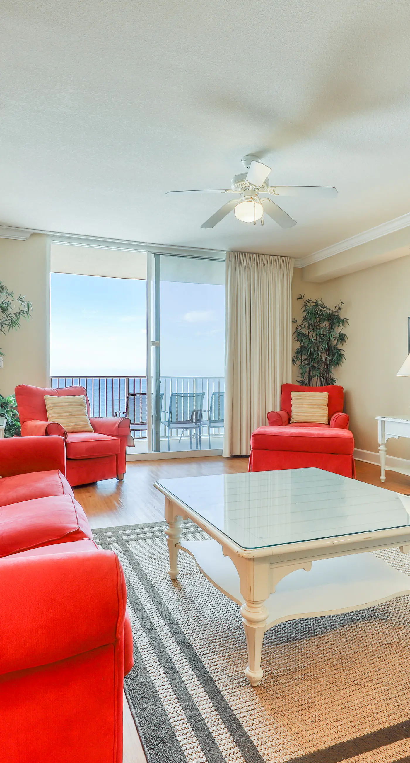 Welcoming, beachfront condo with Gulf views, pools & fitness center