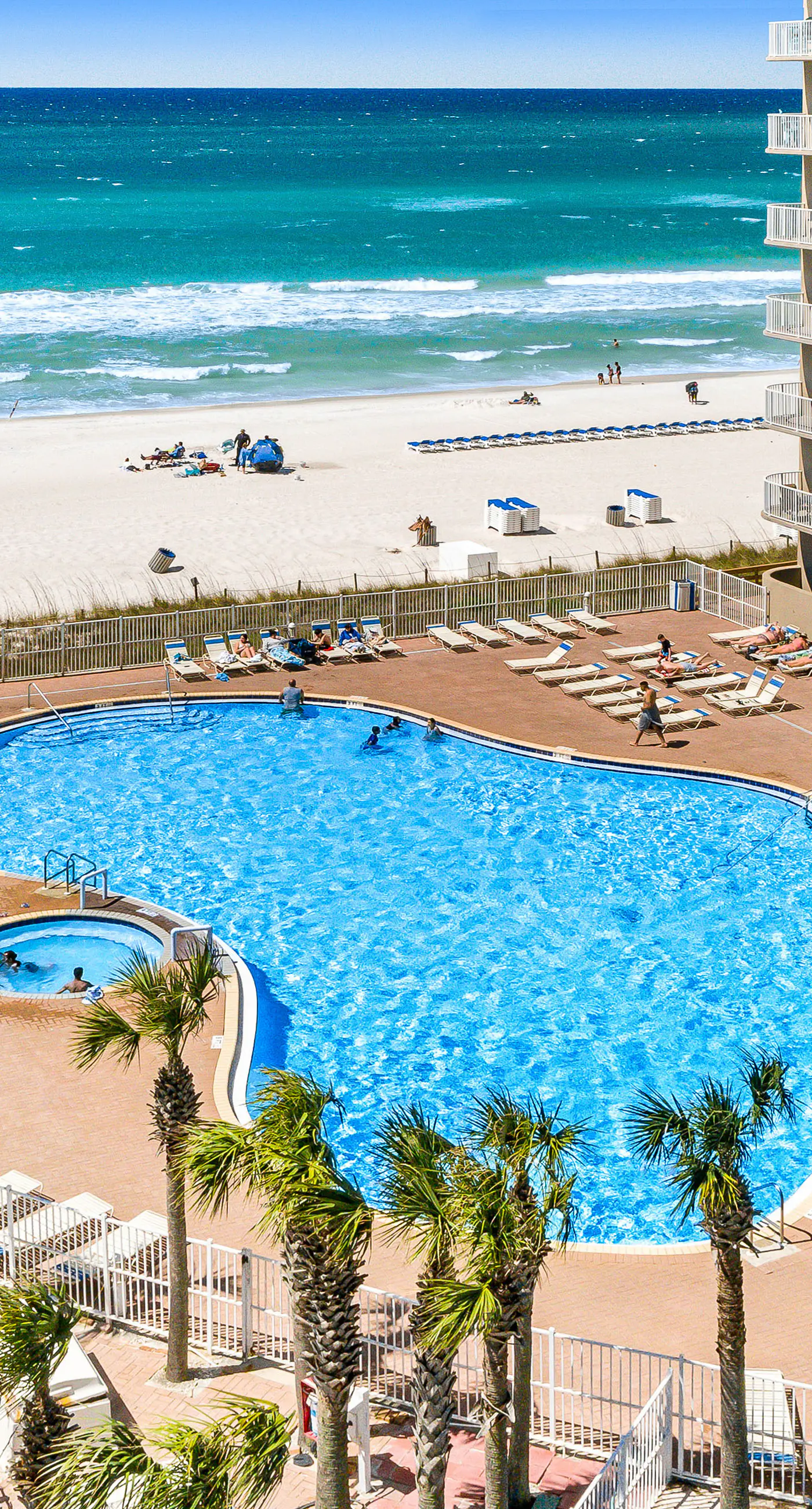 Beachfront condo with amazing views, shared pools, and beach access