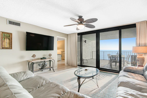 Waterfront beach condo w/ pool, hot tub & tennis available - balcony