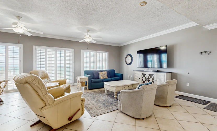 Oceanfront condo with heated pool, tennis, grilling station, & gym - balcony