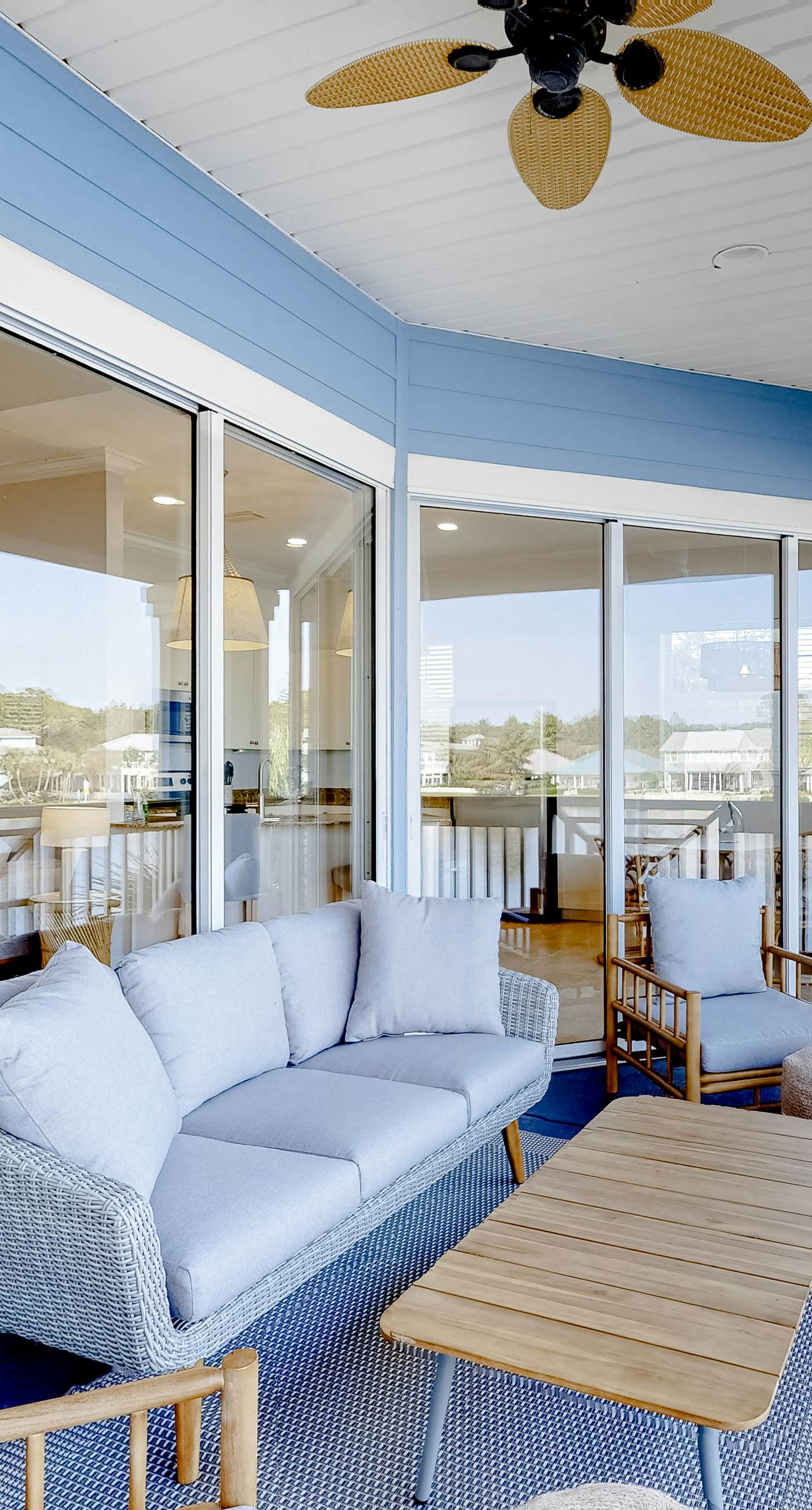 Lakefront condo with water-view balcony, private golf cart, resort pool & amenities