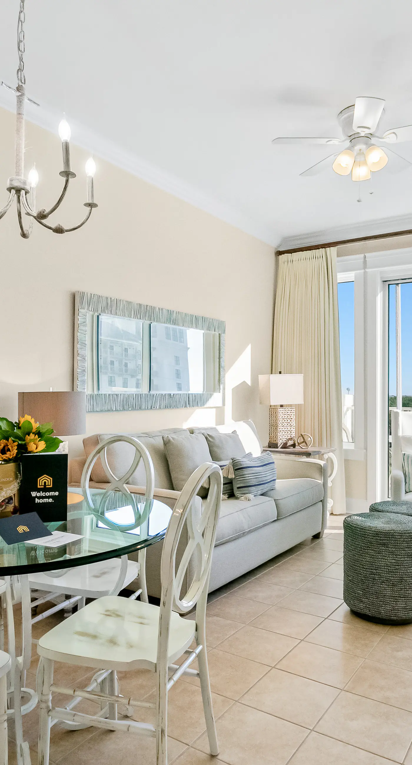 Chic eighth-floor condo with pool, hot tub, sauna & private W/D