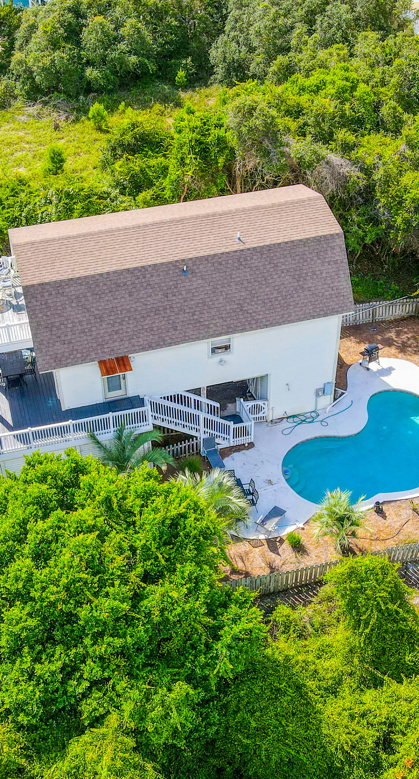 Dog-friendly, Gulf-view home with pool, decks, WiFi, & WD - walk to beach