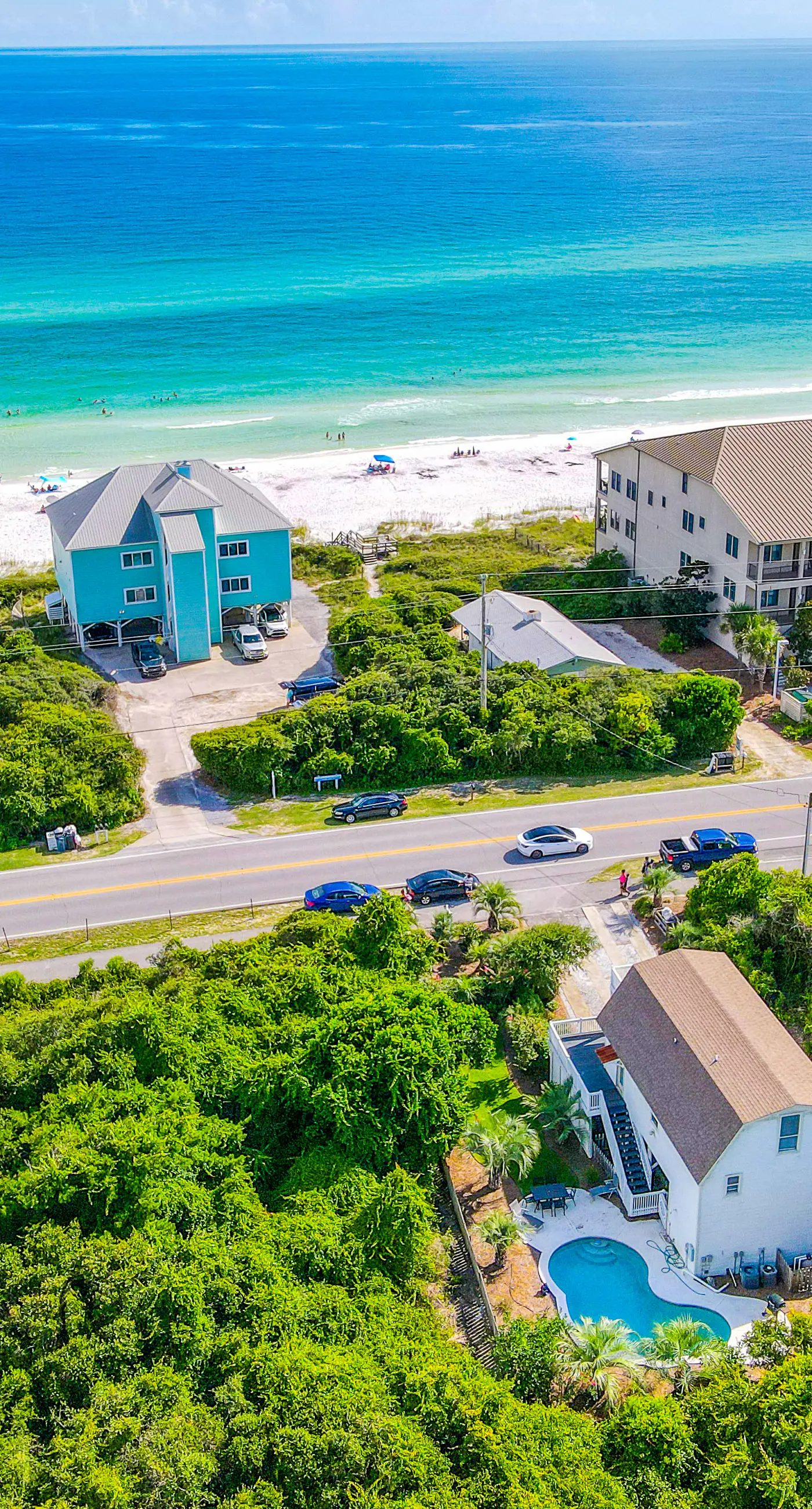 Dog-friendly, Gulf-view home with pool, decks, WiFi, & WD - walk to beach