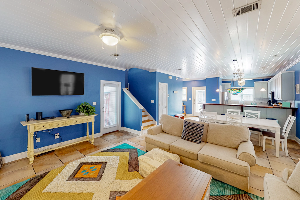 Inviting coastal property with spacious design and effortless beach access