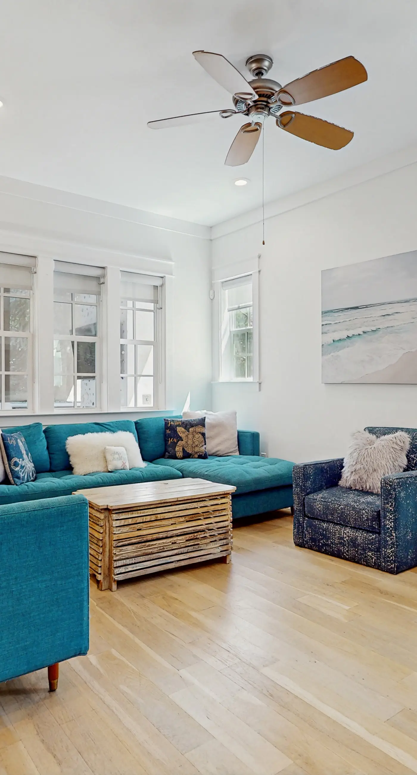 Scenic beachside retreat with abundant space and smooth access to the shore