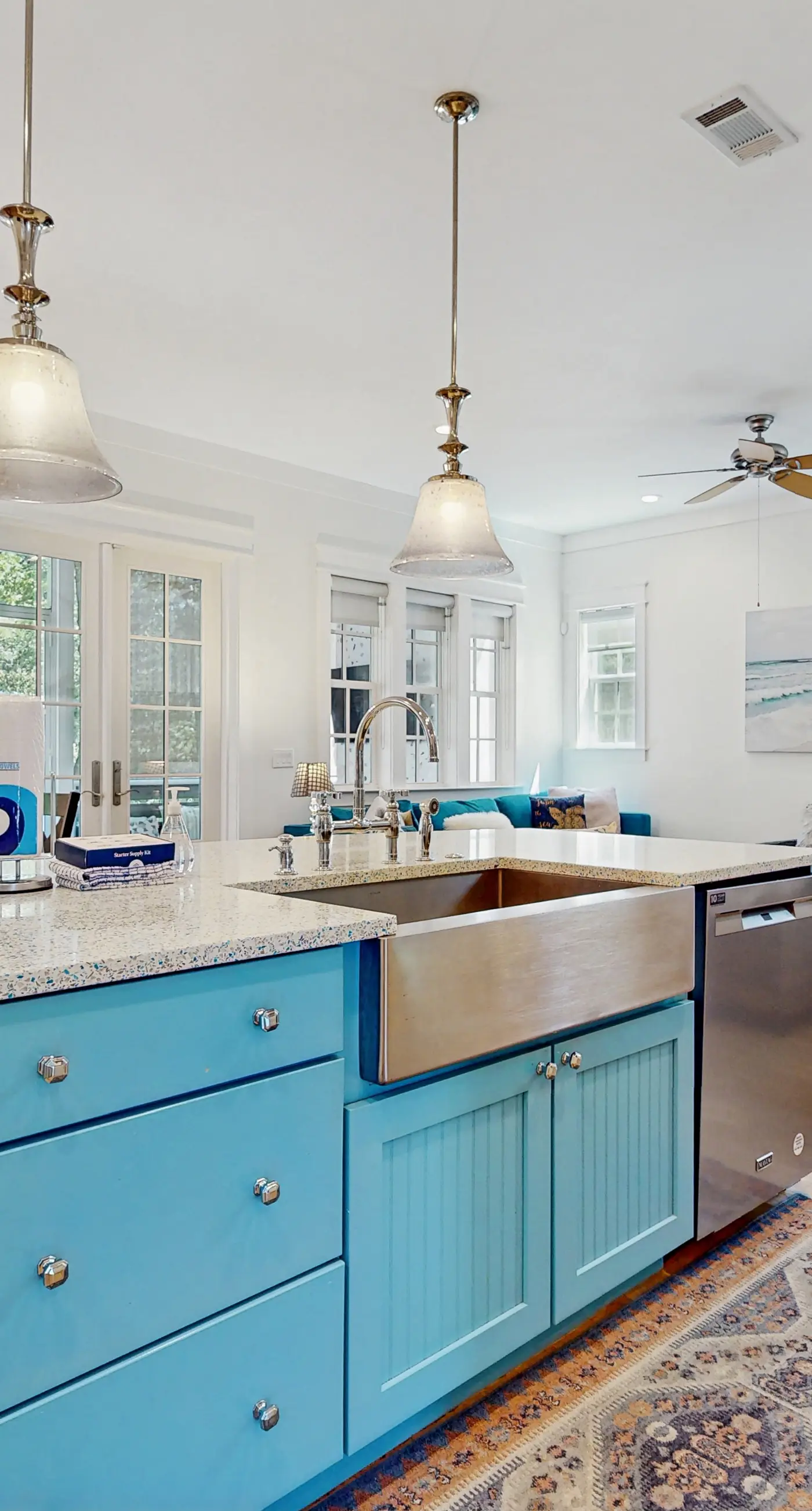 Scenic beachside retreat with abundant space and smooth access to the shore