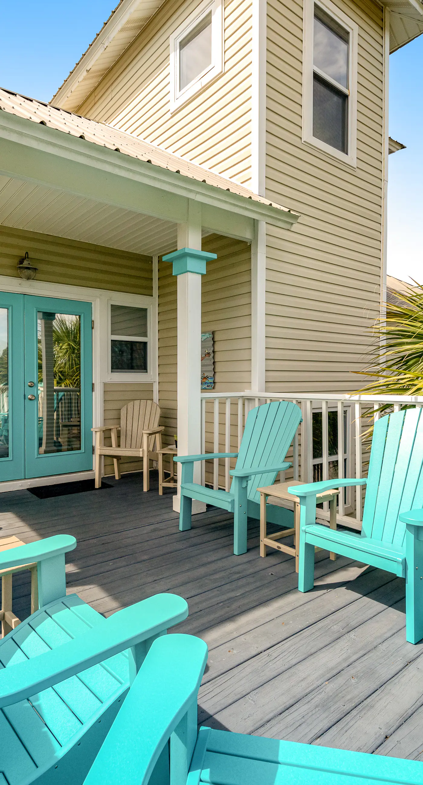 Charming getaway with lovely porches & shared pool - walk to the beach