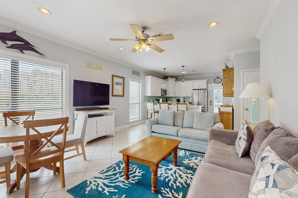 Gorgeous coastal townhome with private balcony/porch, W/D,  and shared pool