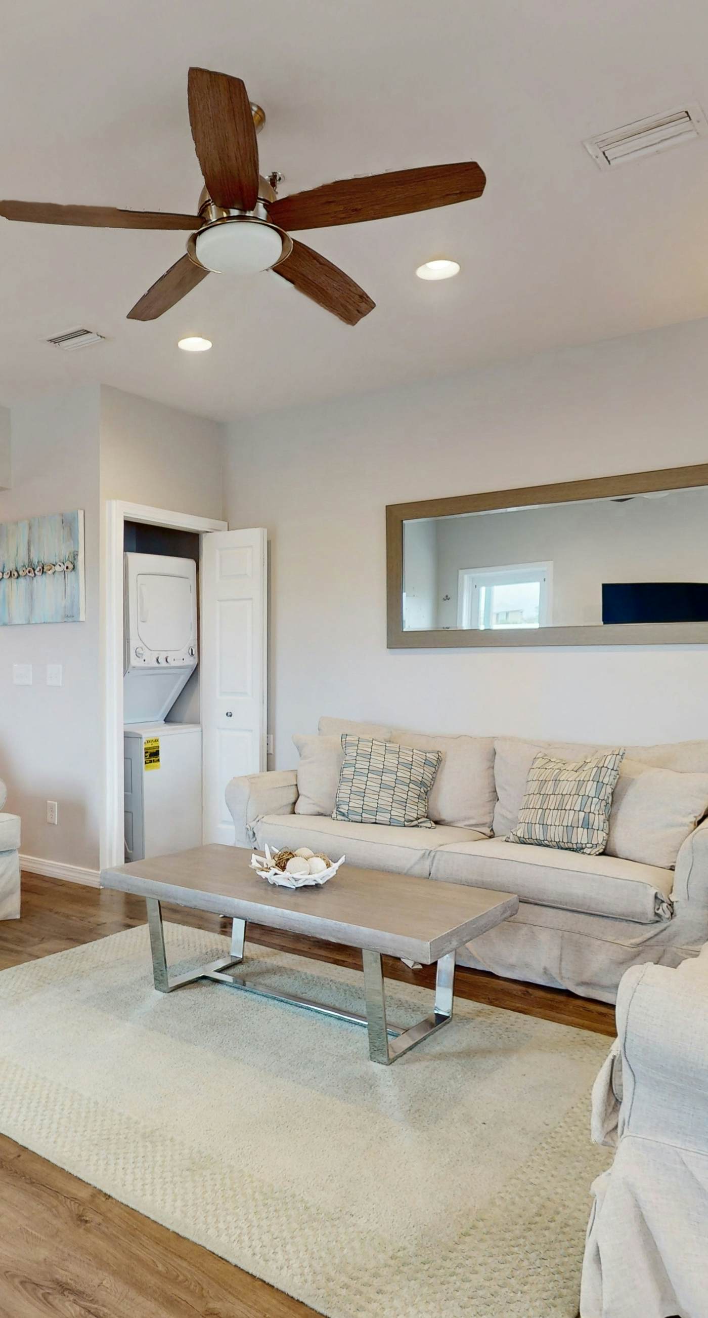 Inviting home with pool, Gulf view, tennis, patio, central AC, & W/D