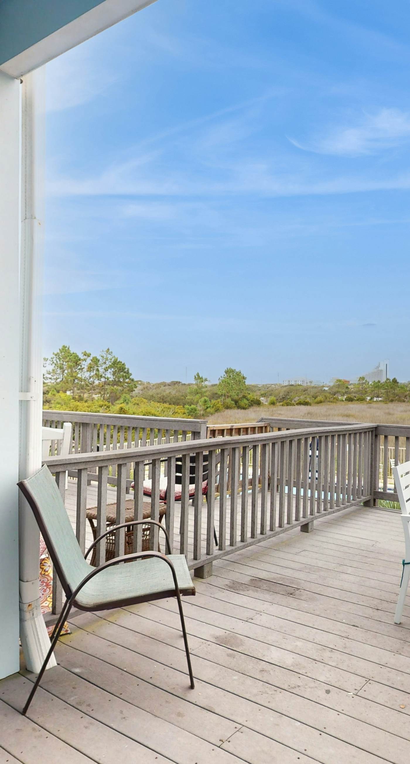 Inviting home with pool, Gulf view, tennis, patio, central AC, & W/D