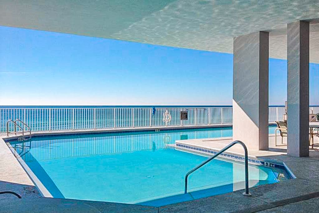 Inviting Gulf-front condo In Perdido Key with waterfront pool/hot tub and oceanfront balcony